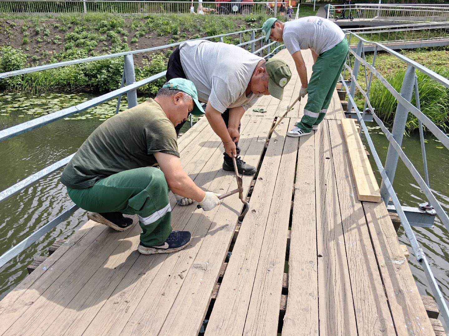 Мост, ремонт, река, благоустройство