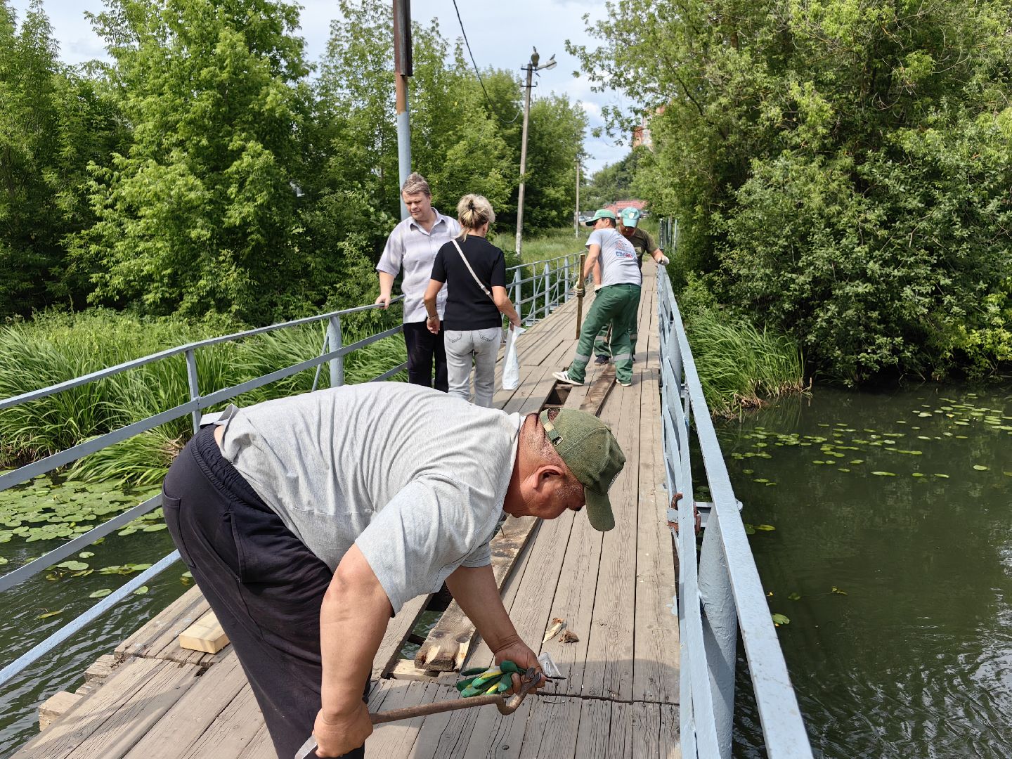 Мост, ремонт, река, благоустройство