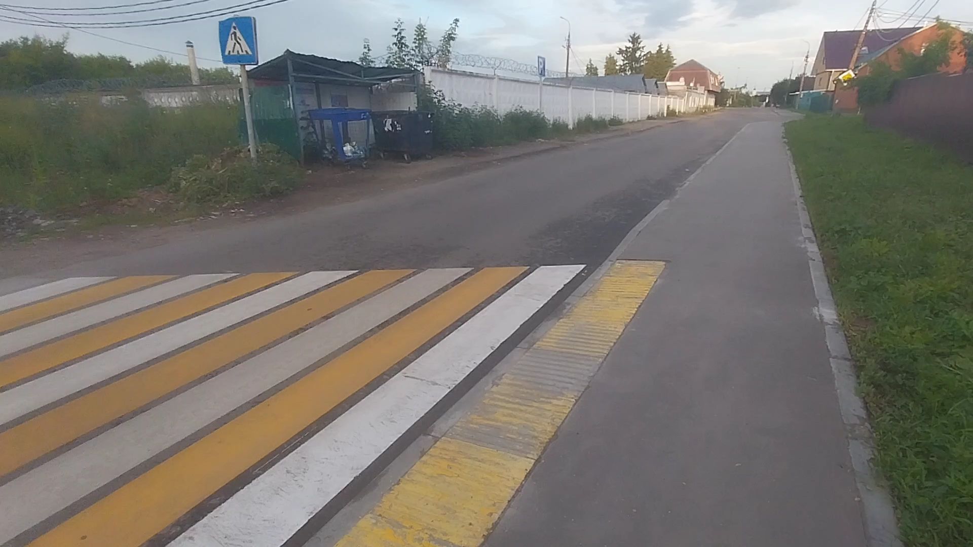 Коломна, пешеходный переход, дорожная разметка