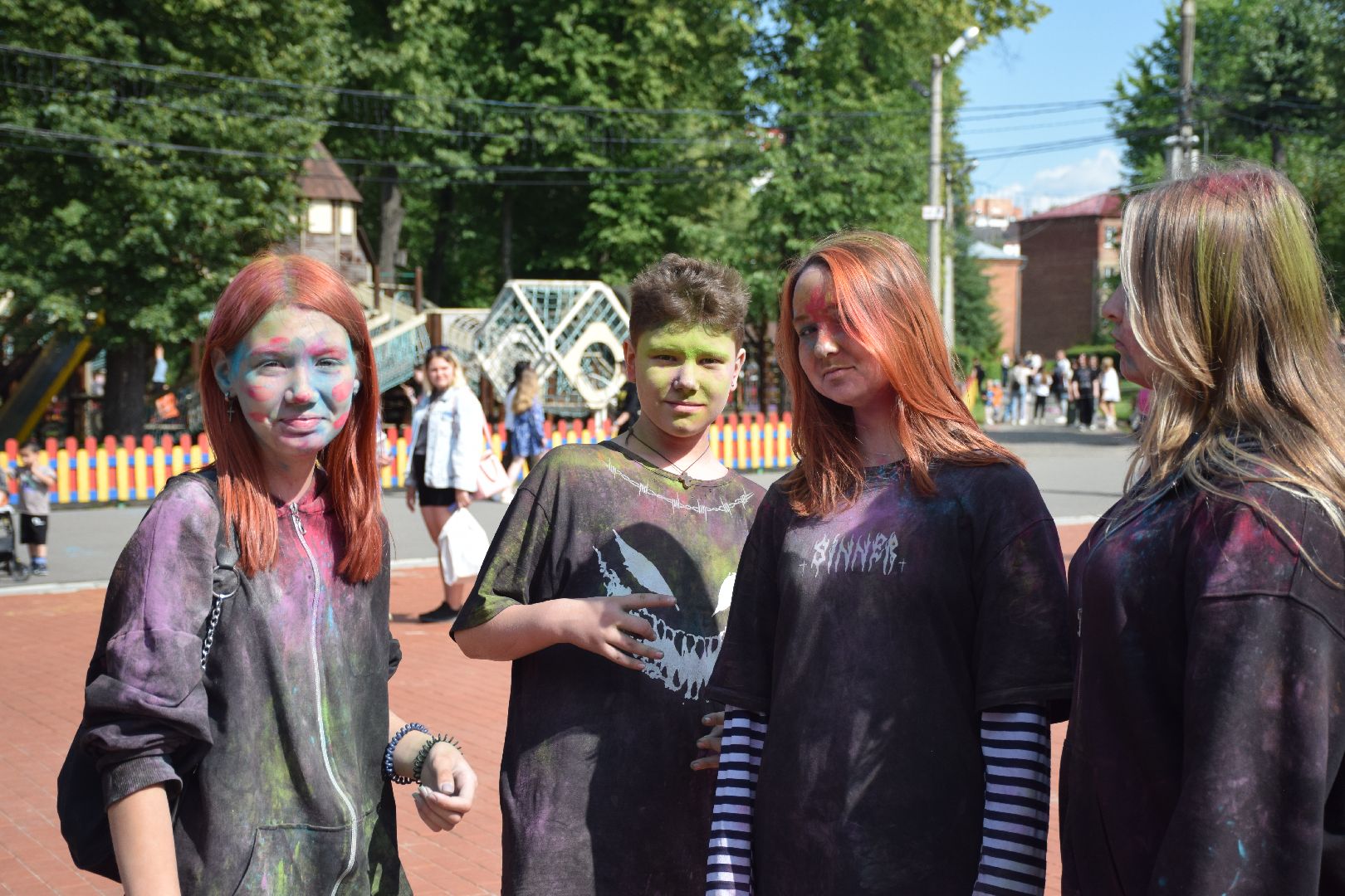 Павловский Посад, городской округ Павловский Посад, дети, праздник, холи, краски, ярко