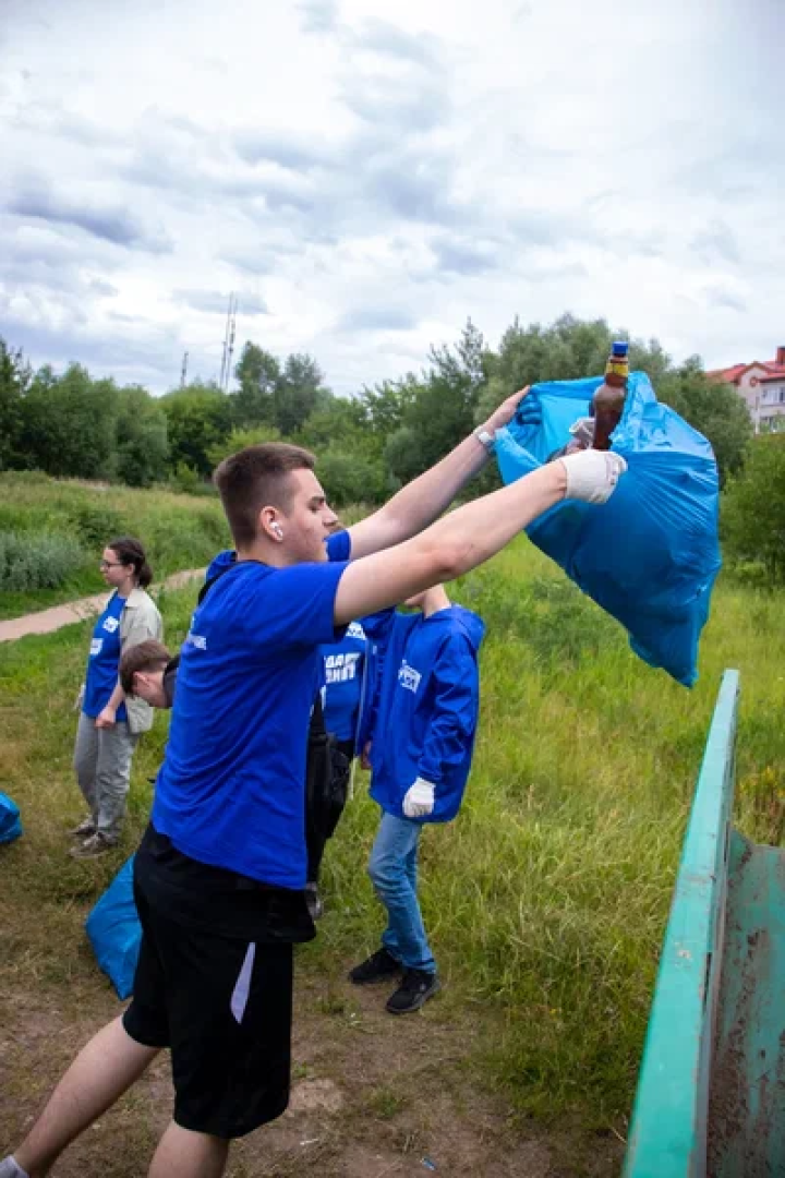волонтёры, Подмосковья, акция, экологическая, набережная, Быковки