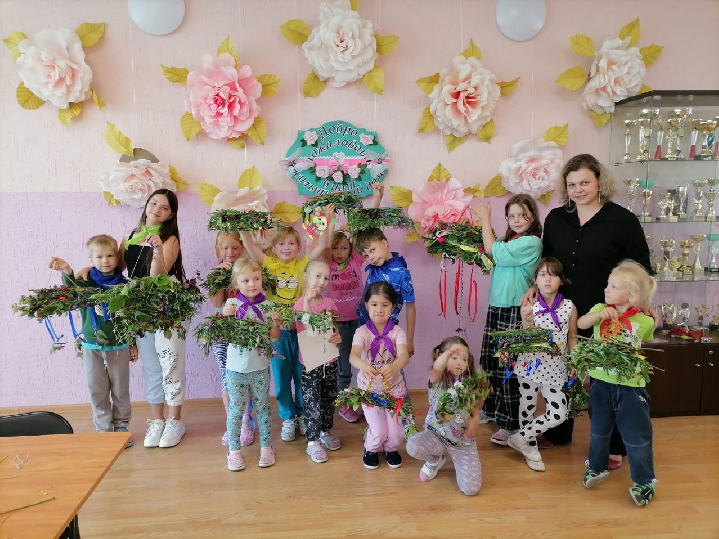 Чехов, дети, мастер-класс, травы, творчество, рукоделие, коврик, разнотравье