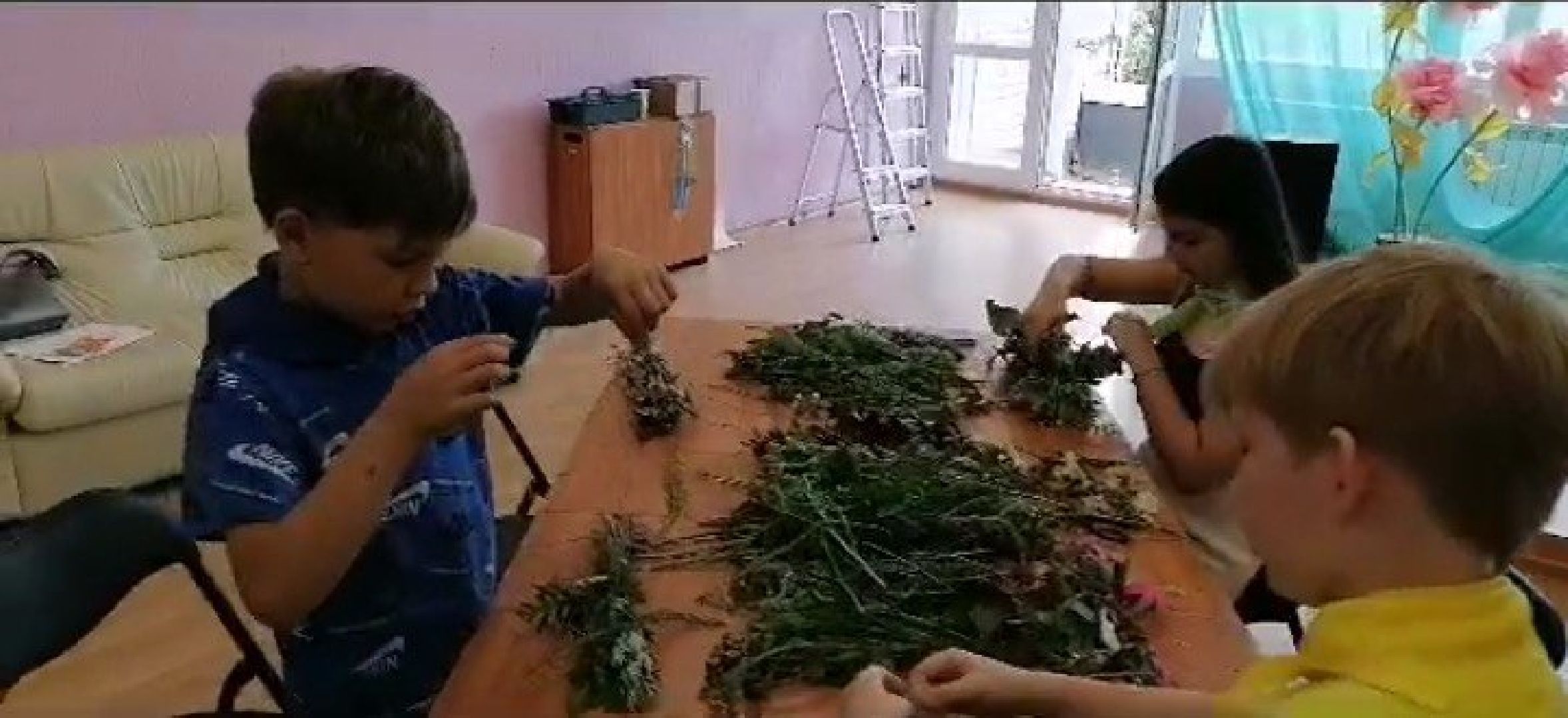 Чехов, дети, мастер-класс, травы, творчество, рукоделие, коврик, разнотравье