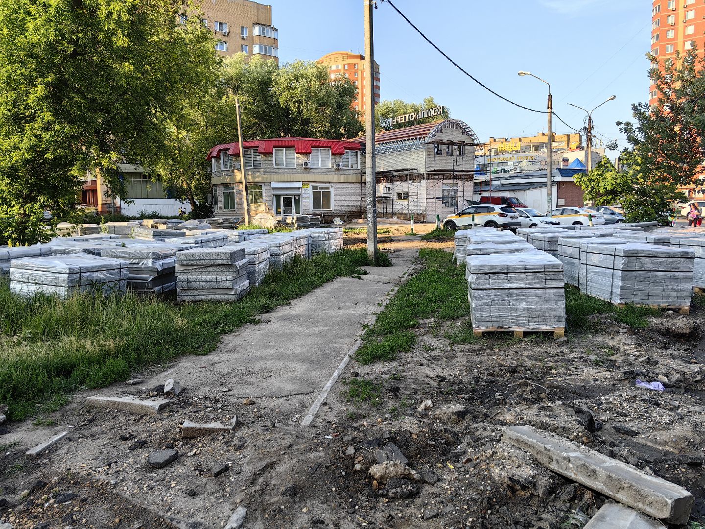 Сквер, благоустройство, велопарковка, перемены, беседка, площадка