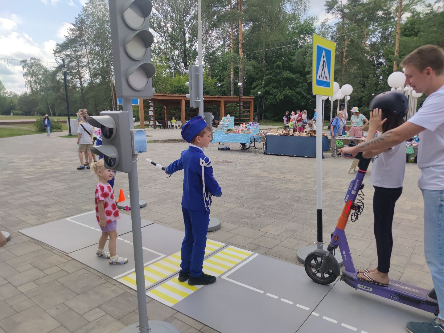 Праздник, Госавтоинспекция, дети, парк, лето, Дубна