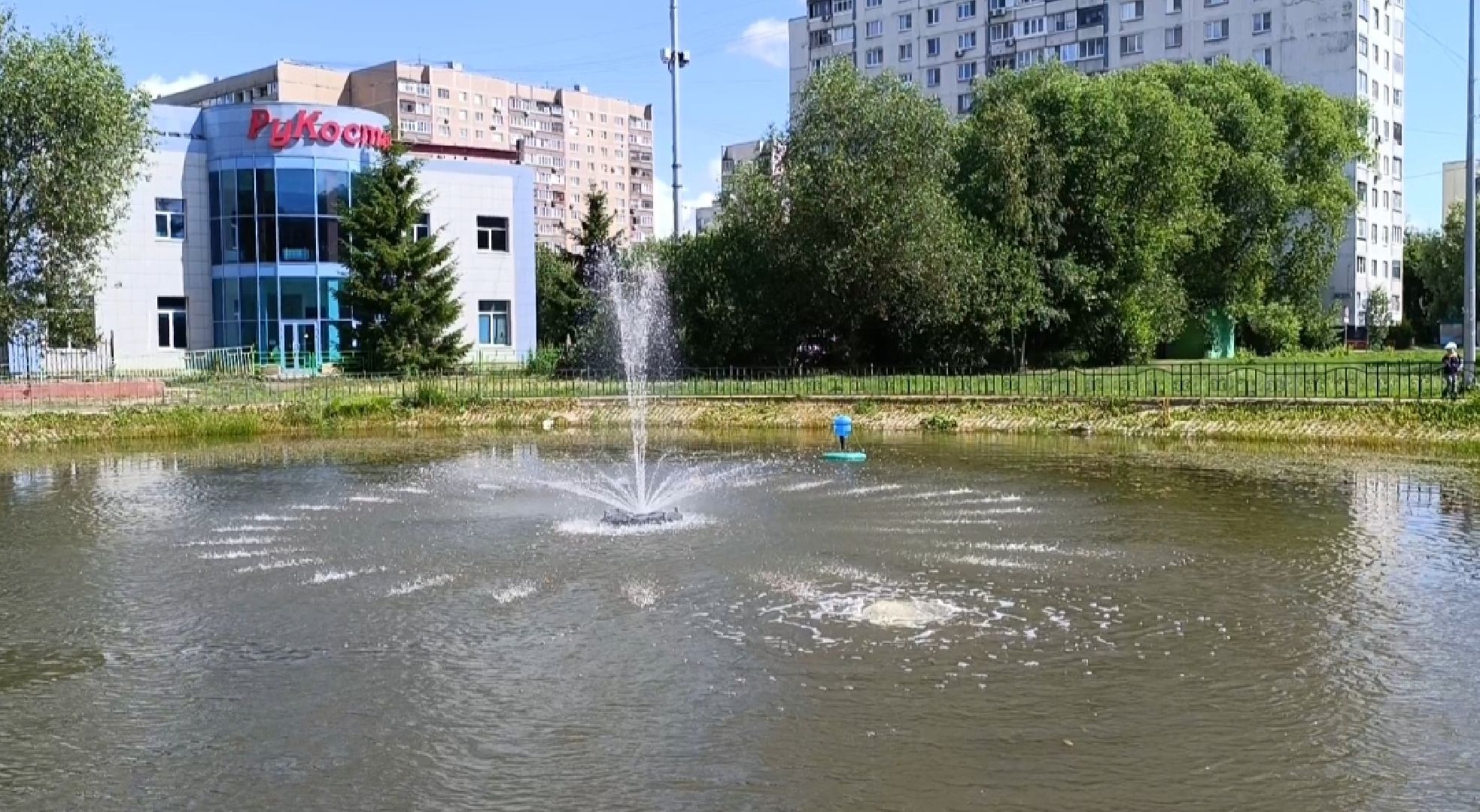 парк, пруд, фонтан