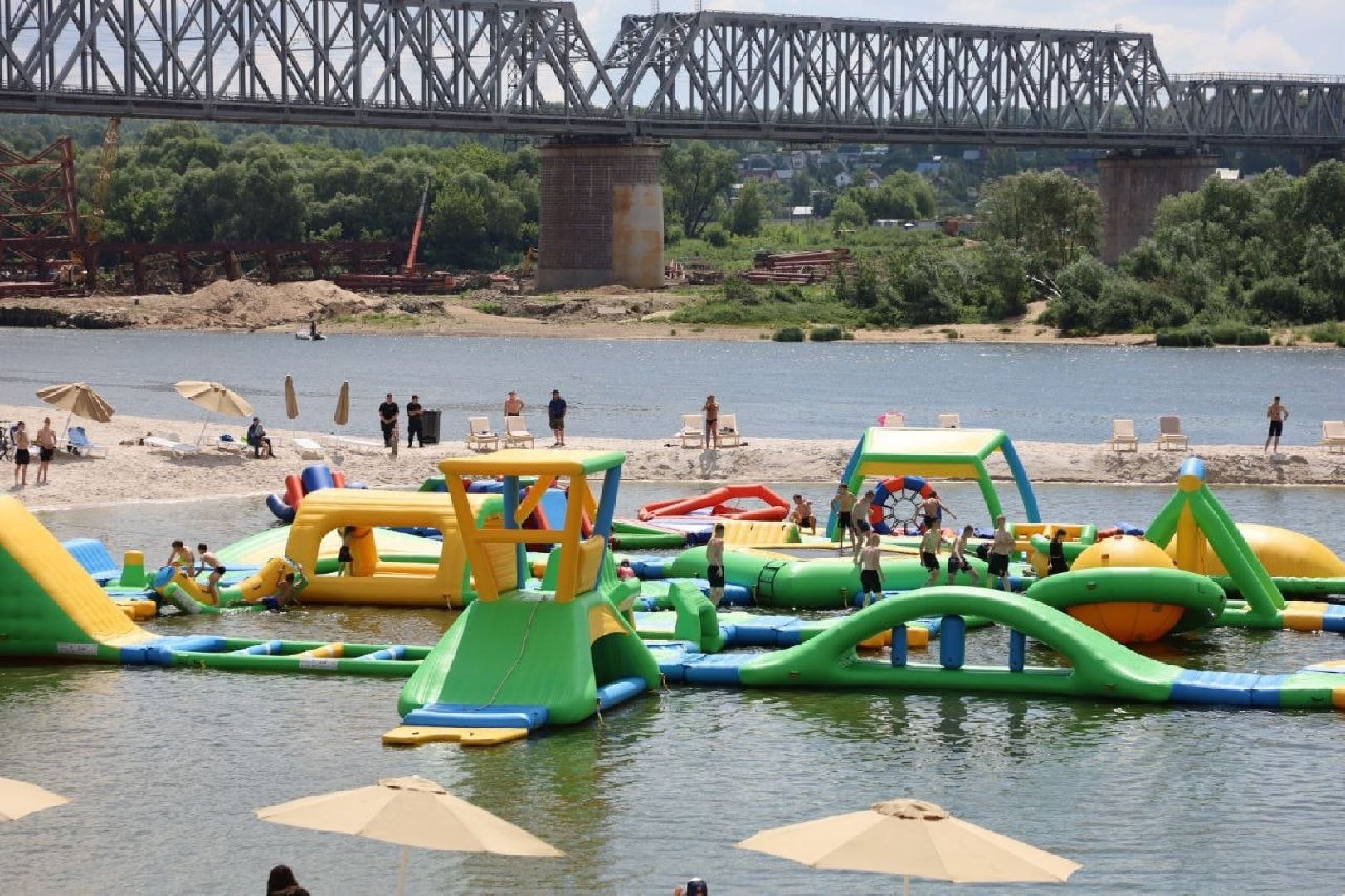 Серпухов, Подмосковье, дети, пляж на Оке, аквапарк