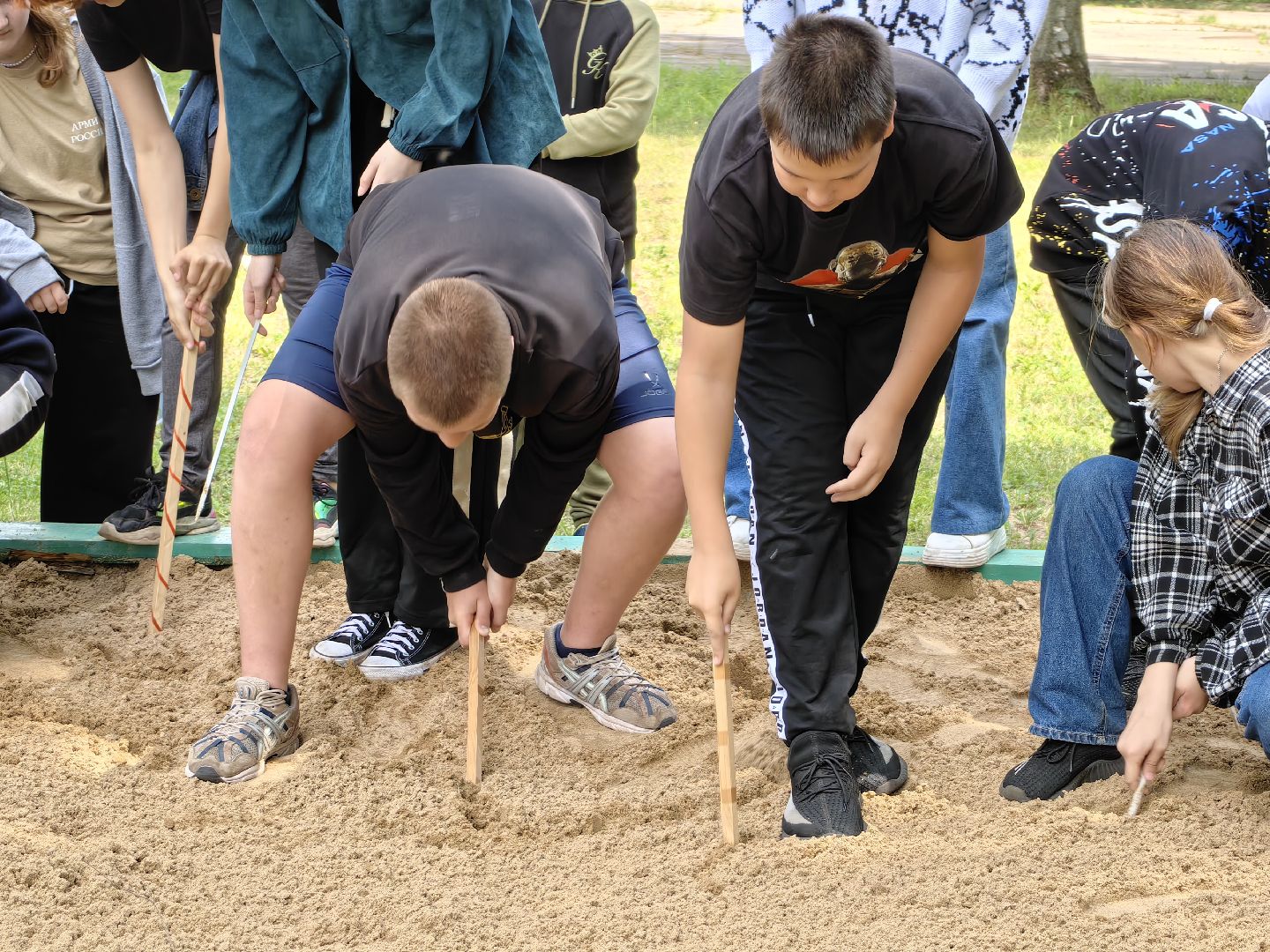 Игра, поле, лагерь, спорт, песочница
