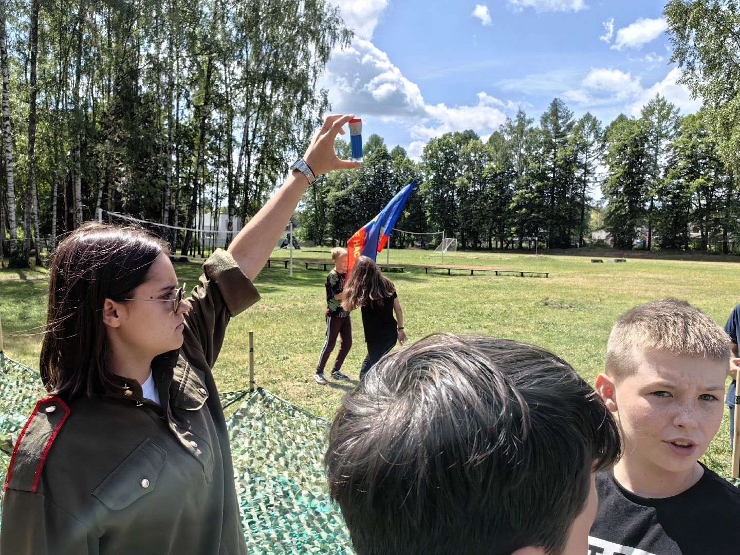 Сетка, игра, лагерь, спорт