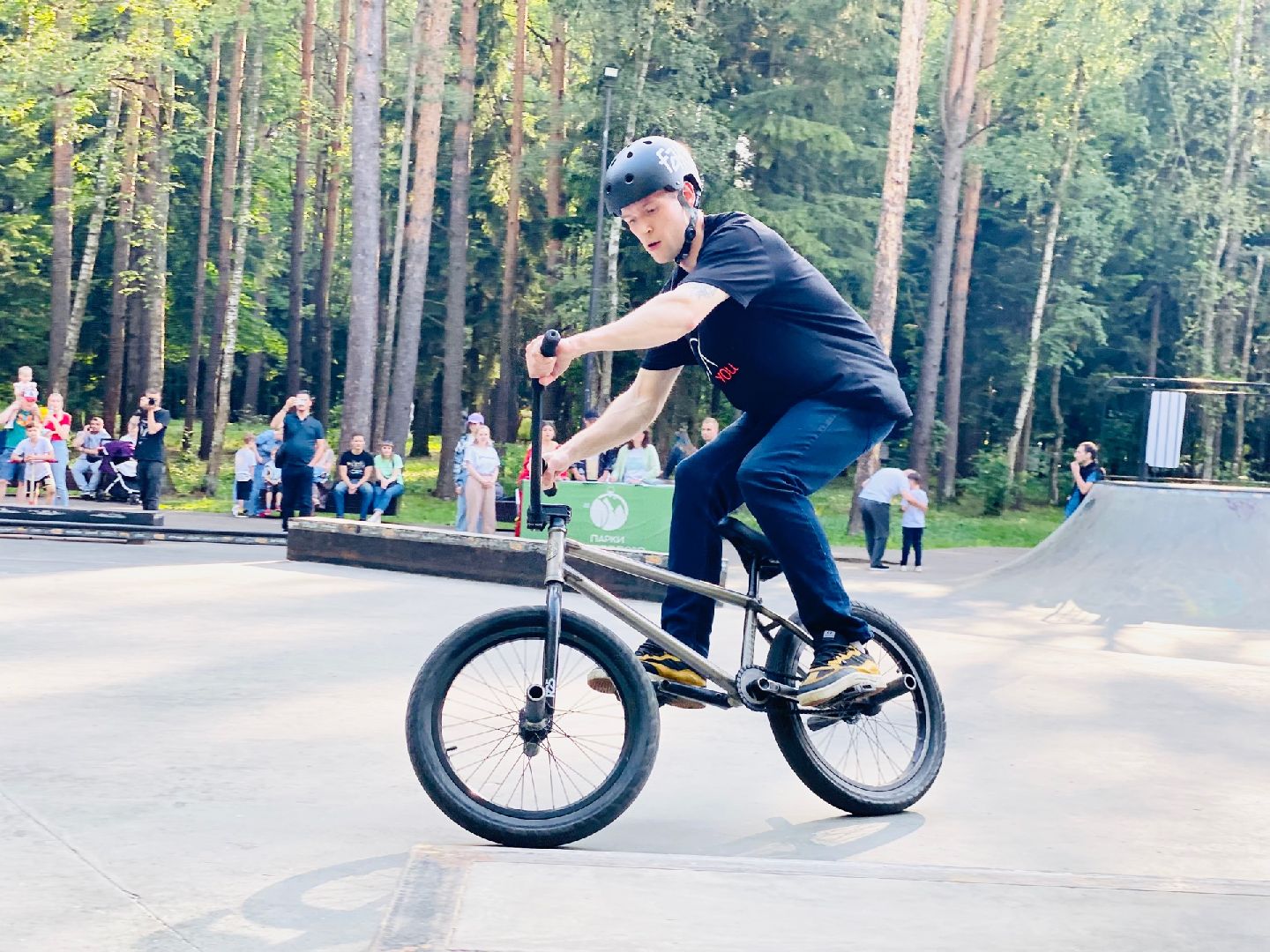 Домодедово, парк Елочки, самокат, велосипед, соревнования