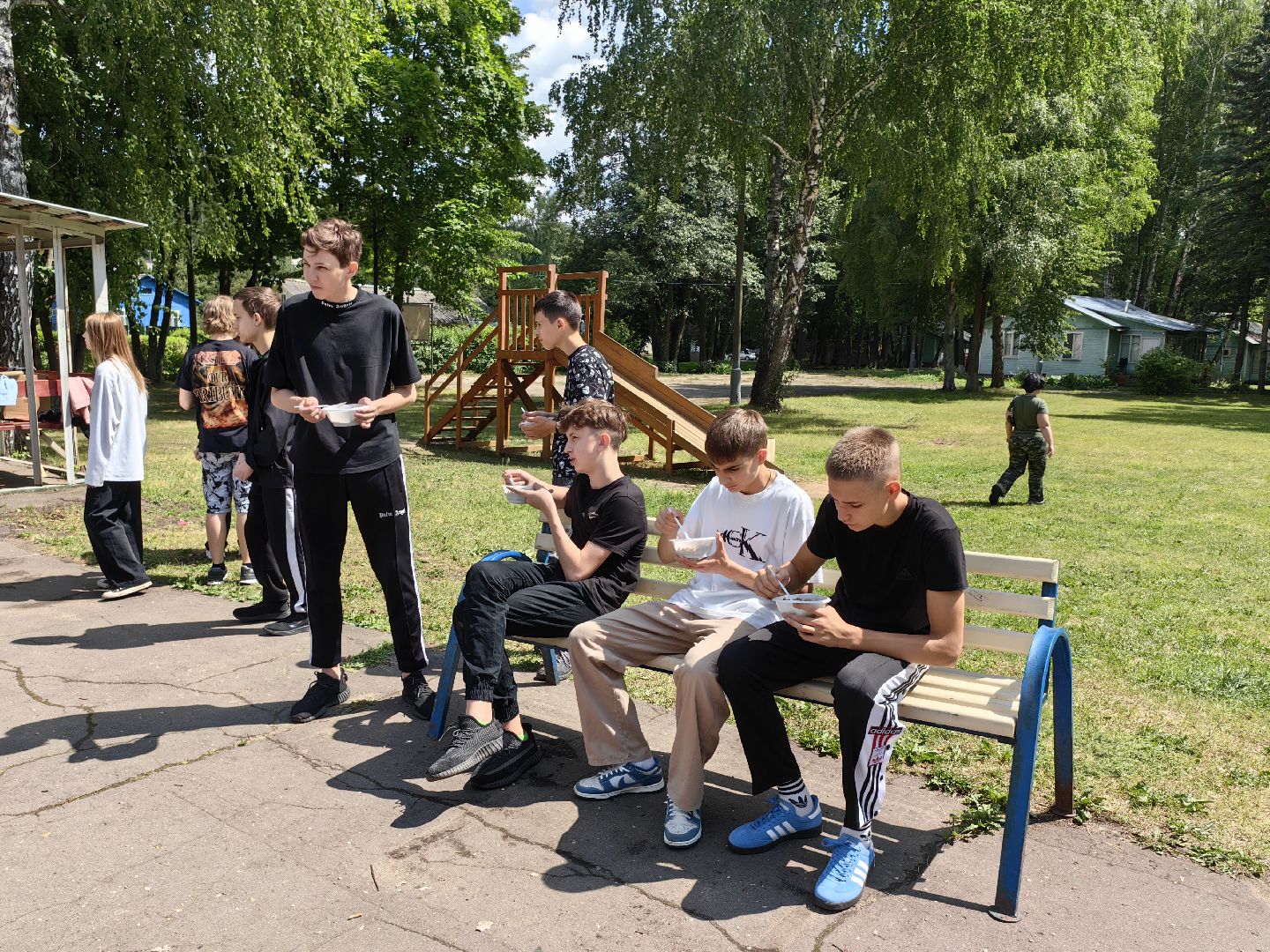 Полевая кухня, каша, гречка, лагерь, состязания, дети