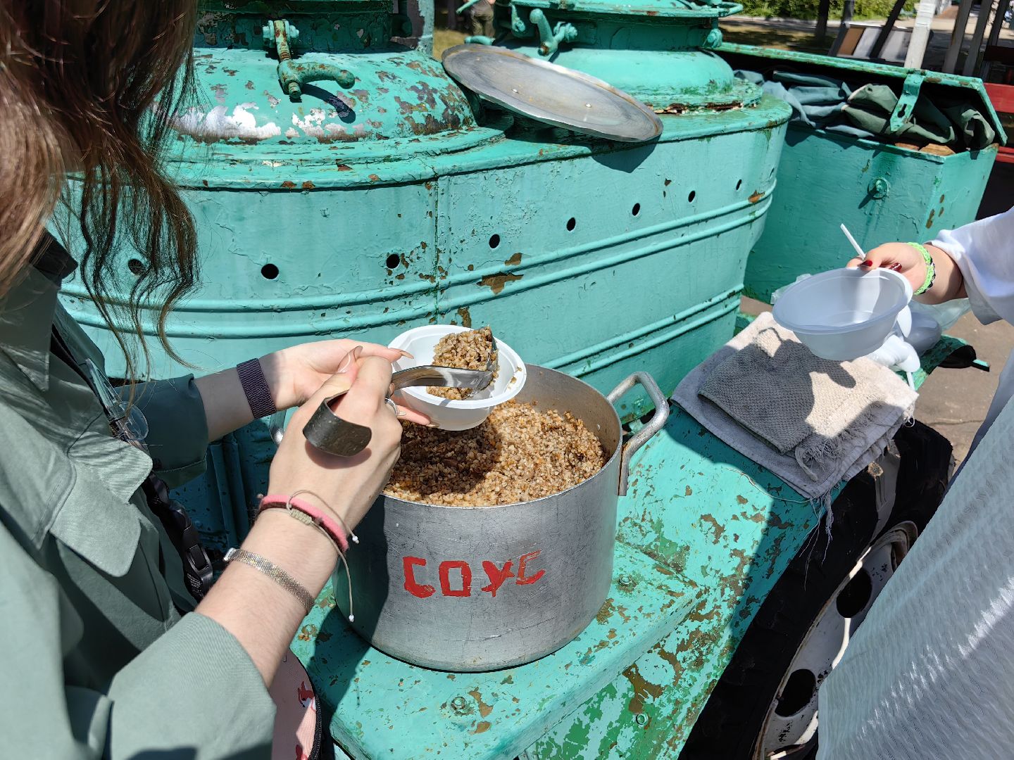 Полевая кухня, каша, гречка, лагерь, состязания, дети