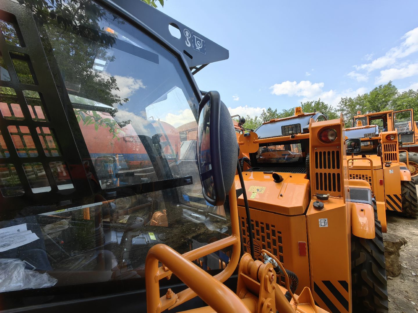 Техника, мини-погрузчик, парк, уборка