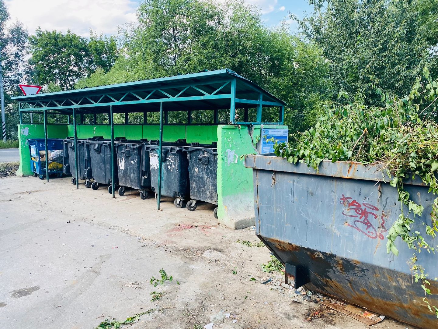 Домодедово, село Ильинское, контейнерная площадка, вывоз мусора