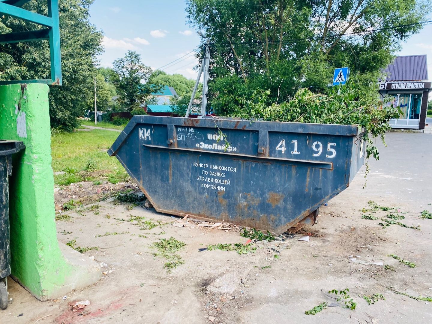 Домодедово, село Ильинское, контейнерная площадка, вывоз мусора