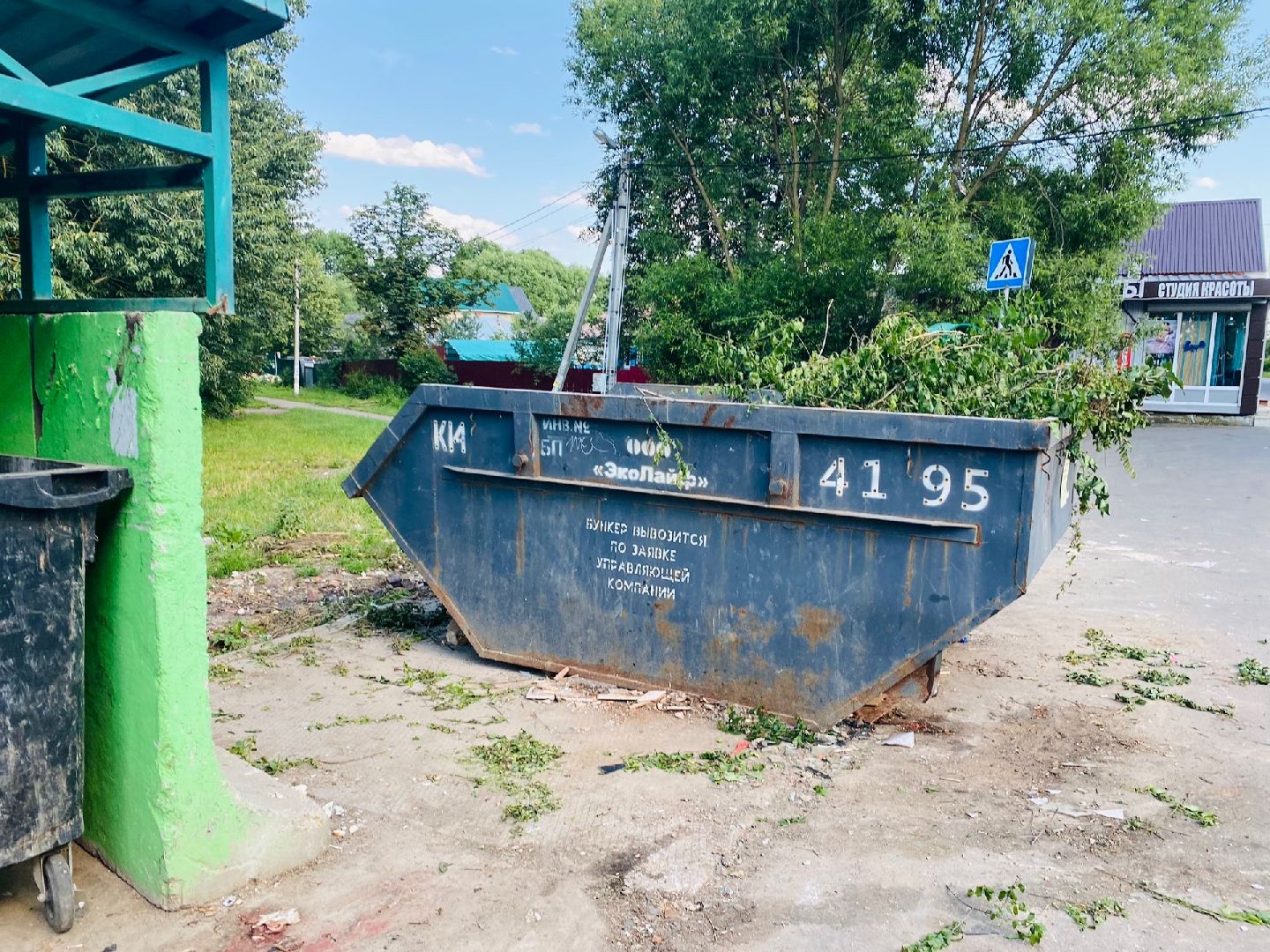 Домодедово, село Ильинское, контейнерная площадка, вывоз мусора