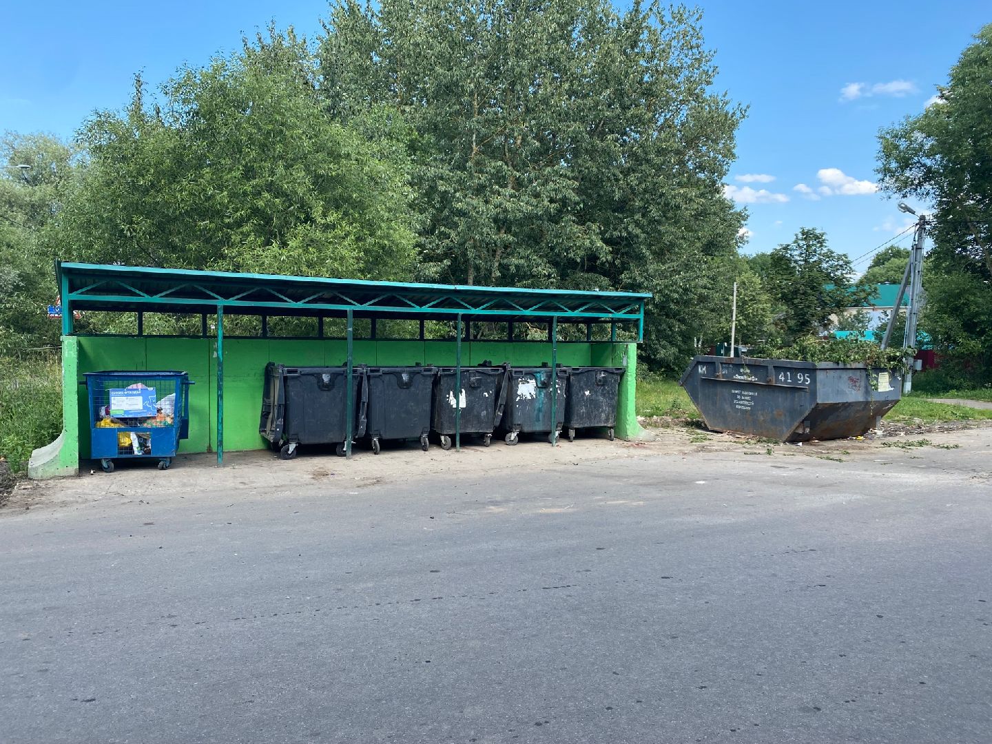 Домодедово, село Ильинское, контейнерная площадка, вывоз мусора