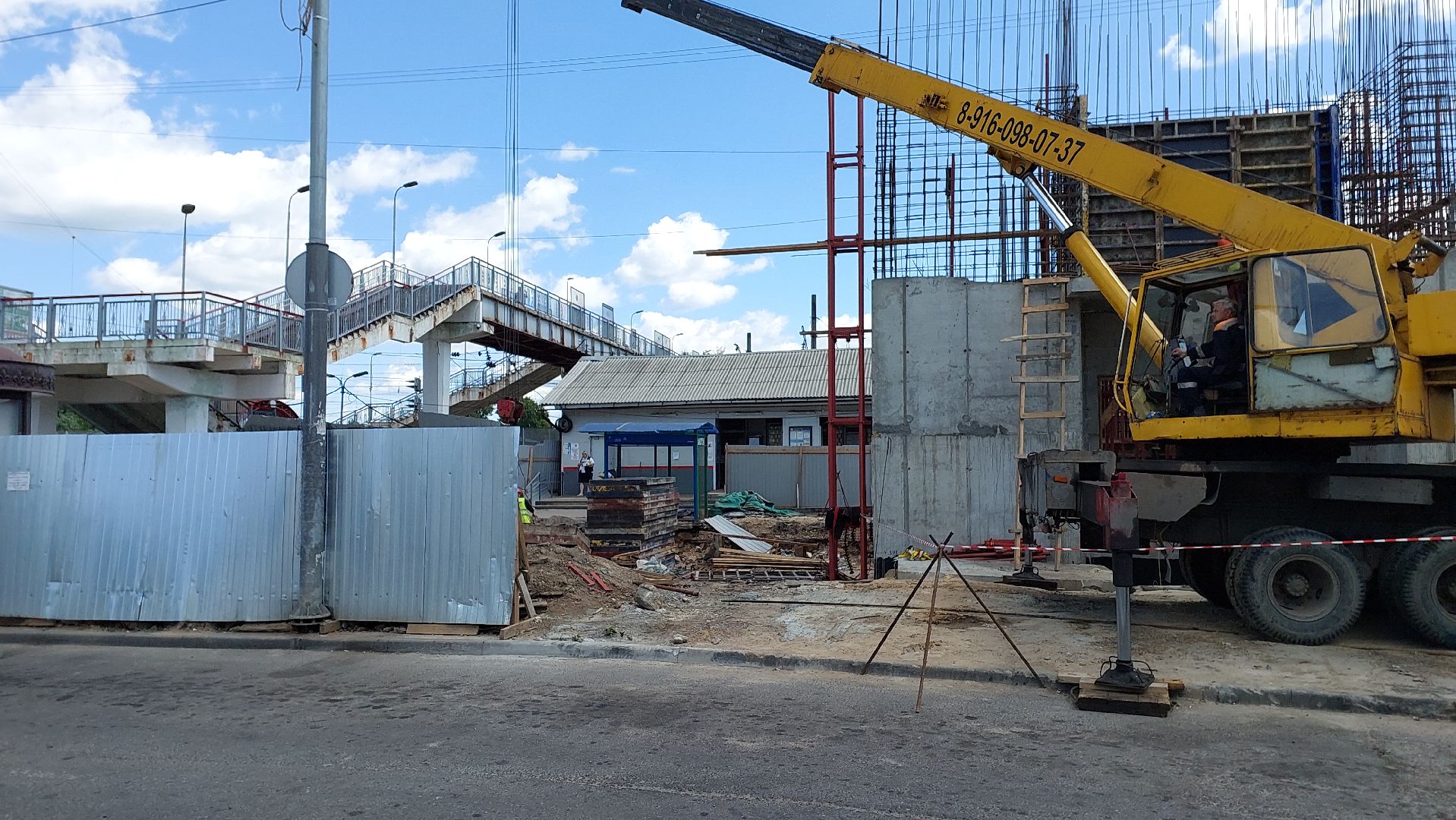 серпухов, железная дорога, вокзал, строительство, пешеходный переход, билетные кассы,