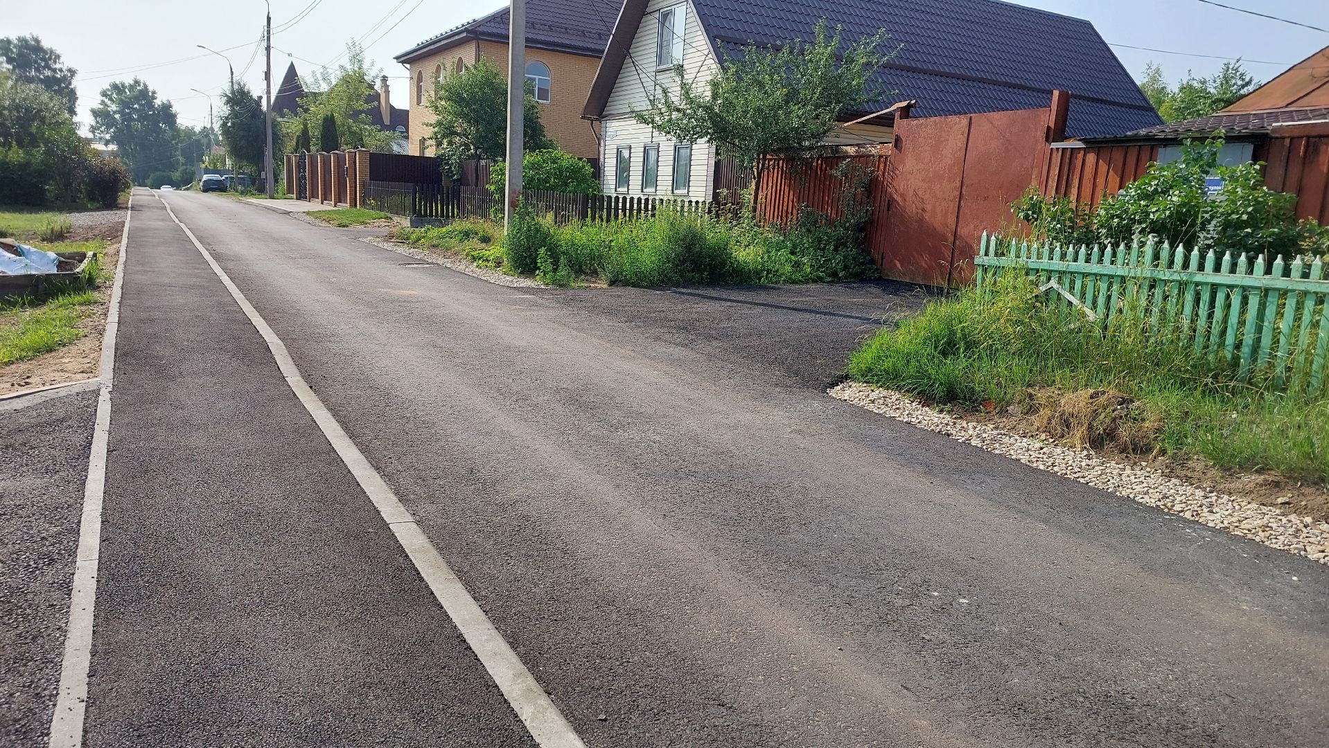 строительство дорог, серпухов, 2-й поселковый переулок, новый асфальт, дороги,