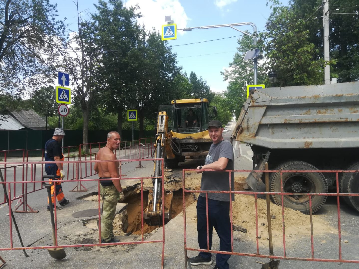 Звенигород, благоустройство, Звенигородская ремонтно-эксплуатационная бригада, ремонт водостока