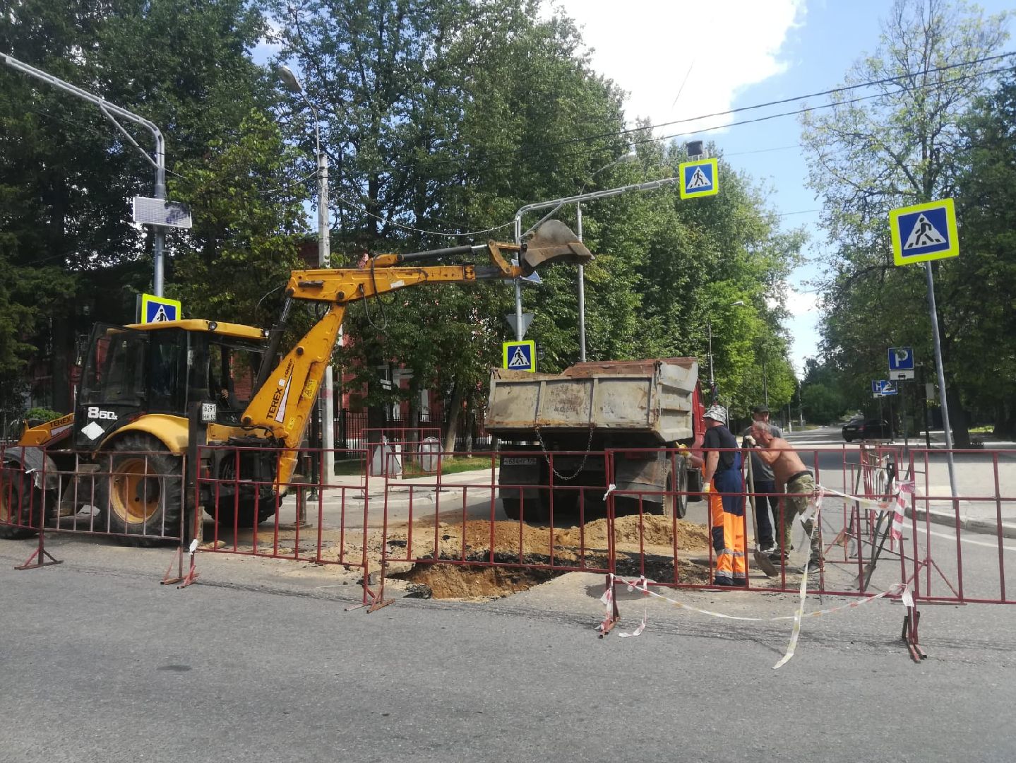 Звенигород, благоустройство, Звенигородская ремонтно-эксплуатационная бригада, ремонт водостока