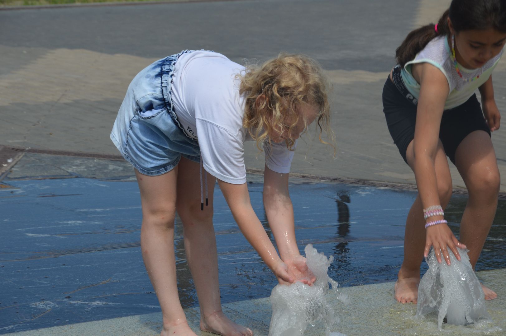 Шатура, фонтан, дети, играют