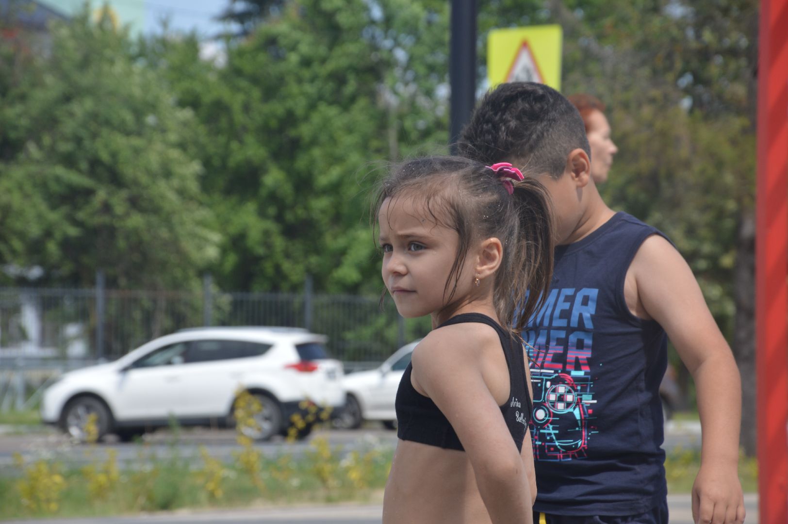 Шатура, фонтан, дети, играют