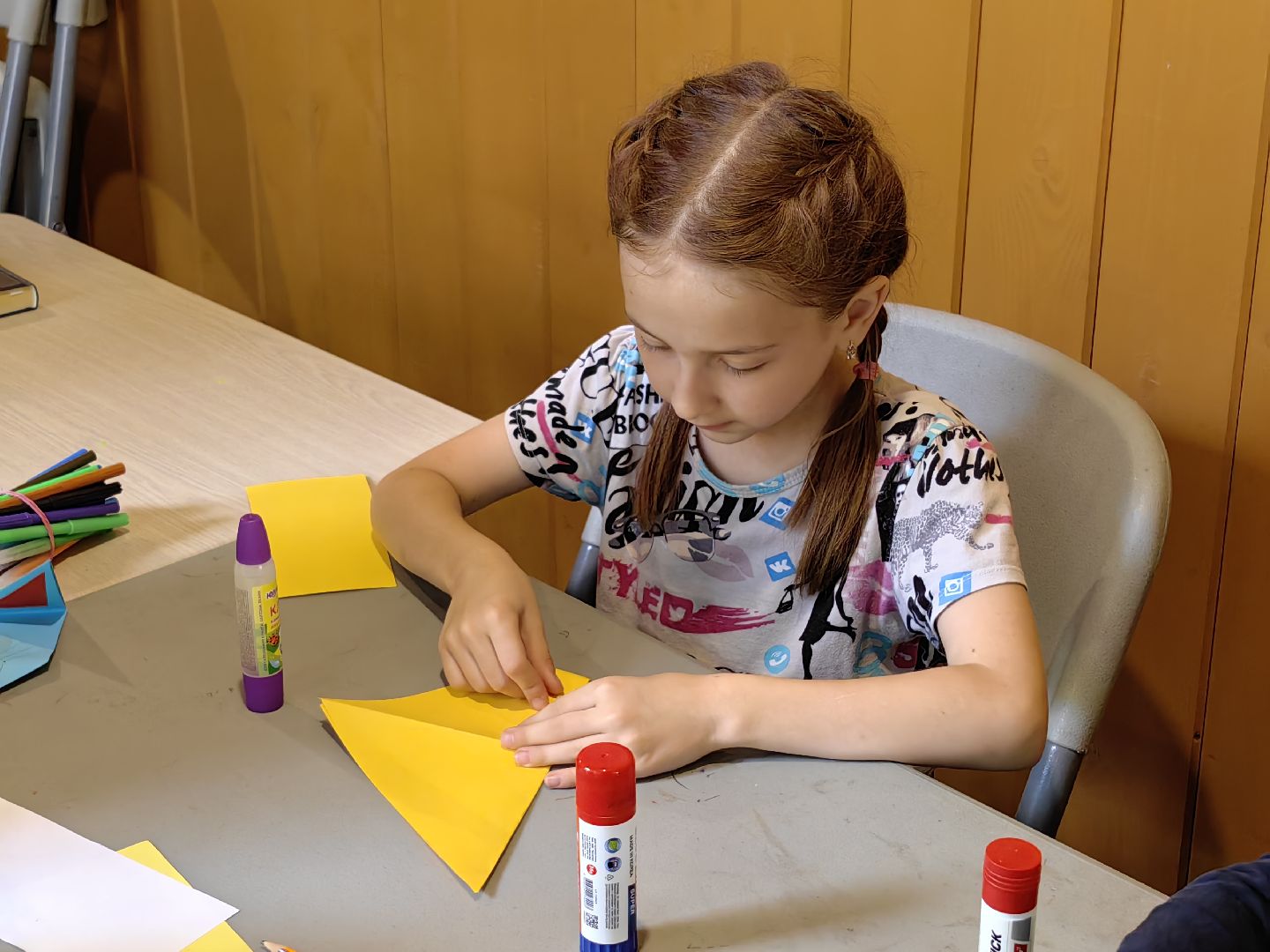 Мастер-класс, оригами, картон, собачка, пёс, парк, дети