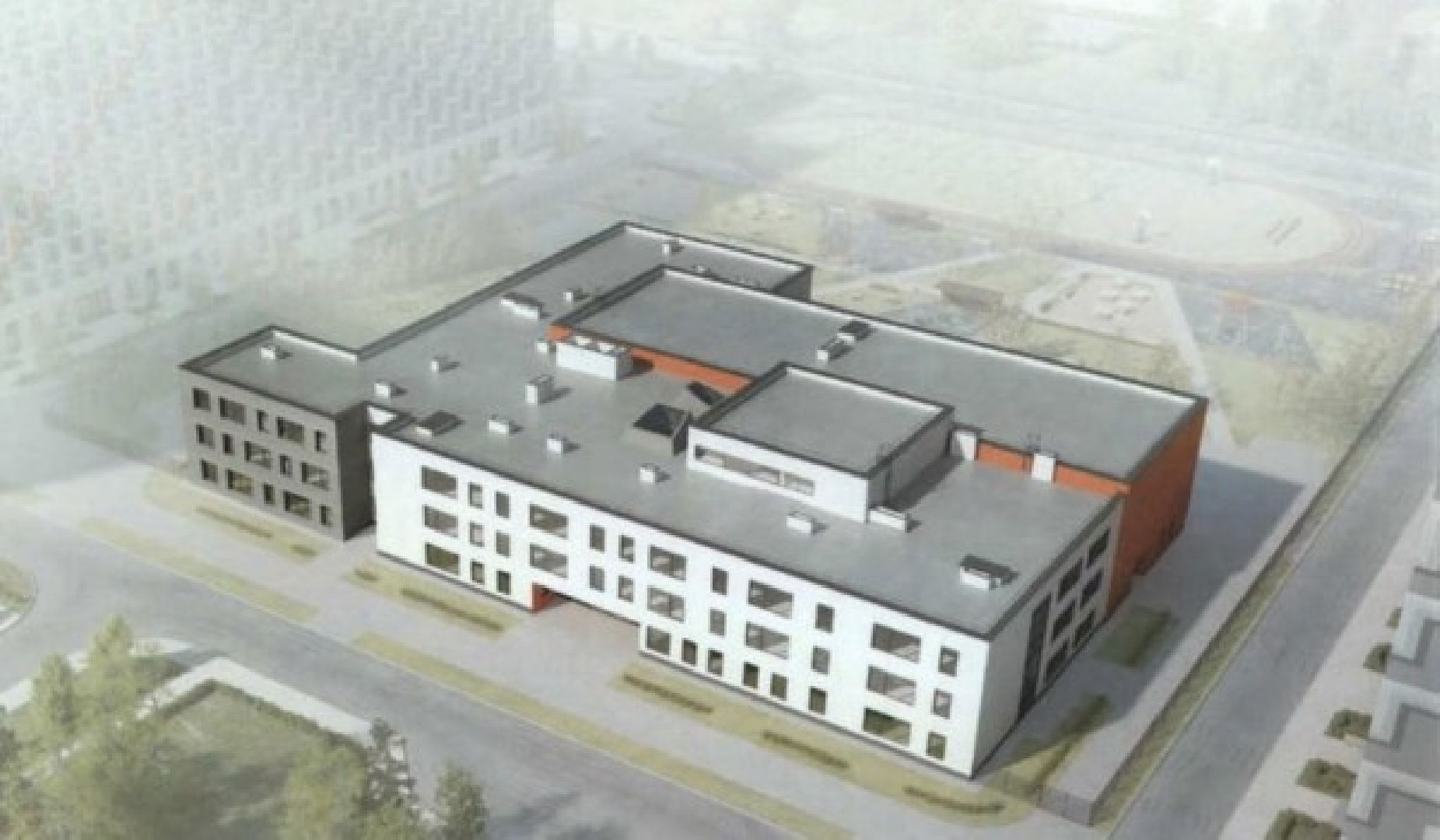 Строительство, школа