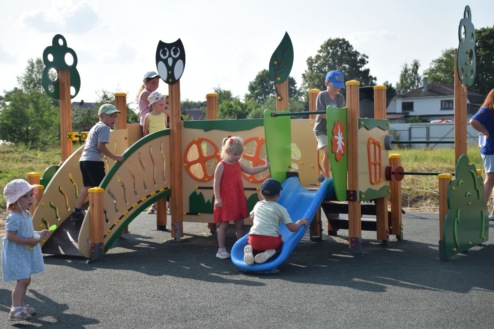 Павловский Посад, городской округ Павловский Посад, благоустройство, дети, люди, деревня, площадка, игры