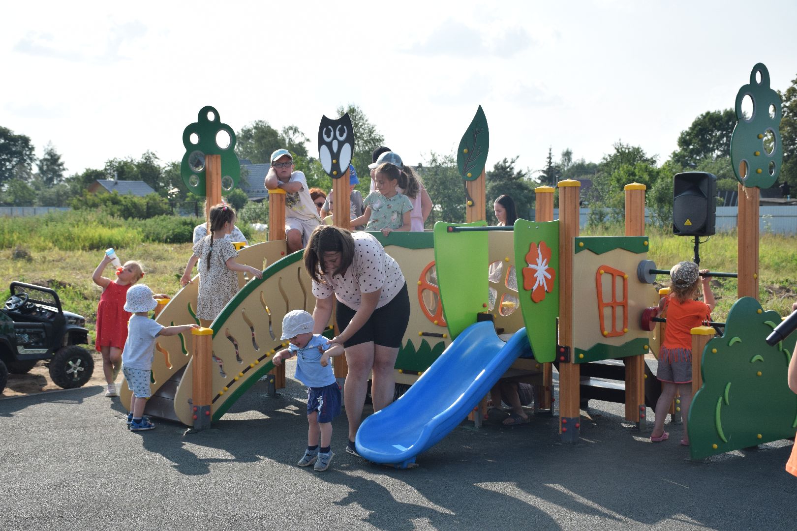 Павловский Посад, городской округ Павловский Посад, благоустройство, дети, люди, деревня, площадка, игры