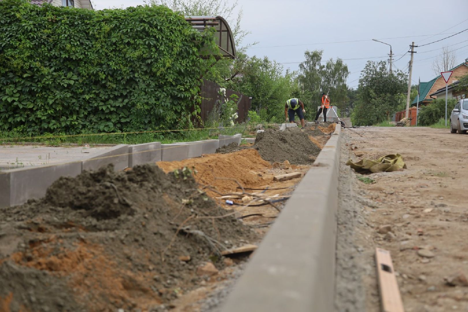 серпухов, тротуар, строительство дорог, дороги, асфальт,