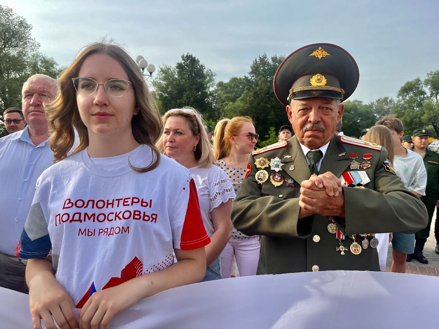 Наро-Фоминск, флешмоб, Встанем, молодёжь Подмосковья, ветераны, мы вместе