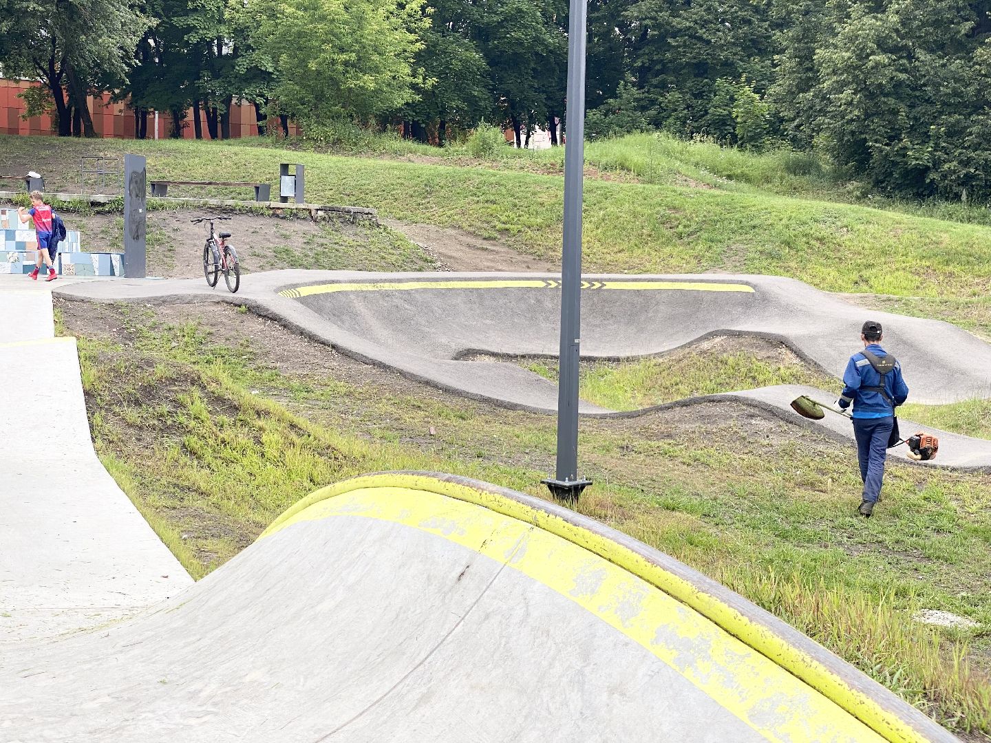 Домодедово, скейт парк, благоустройство, окос травы, покосили траву, уборка газона