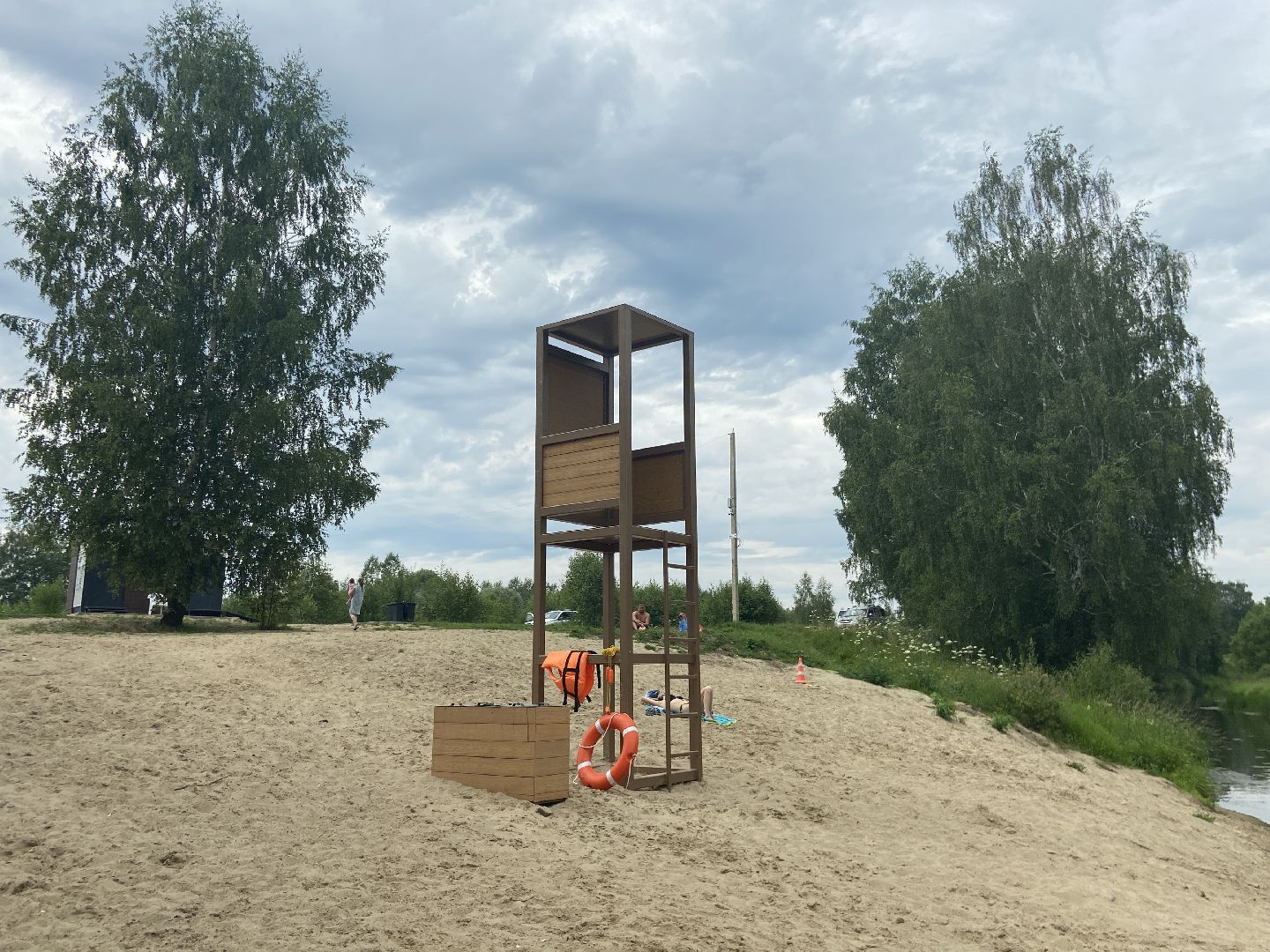 детский спорт, река,