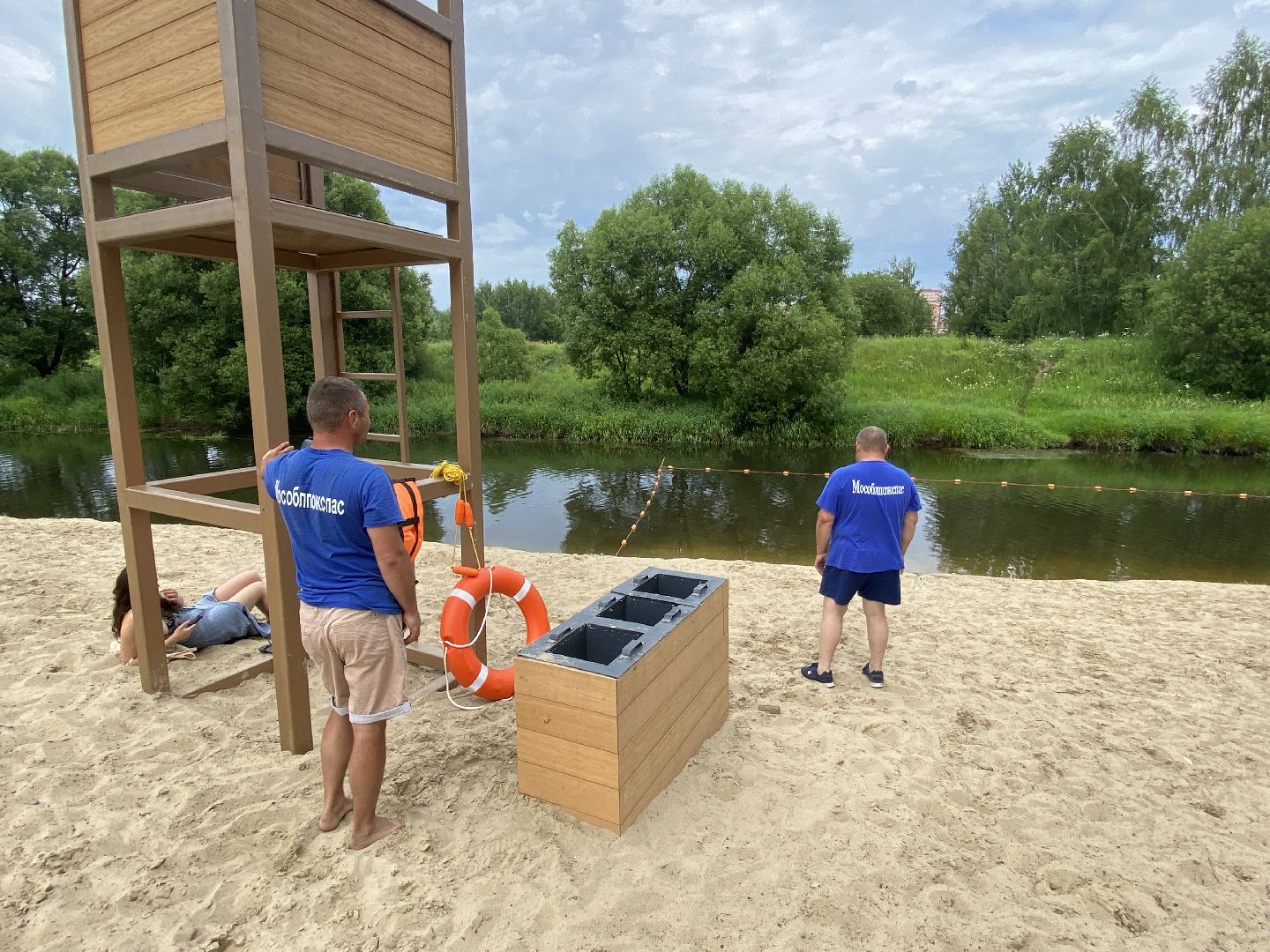 детский спорт, река,