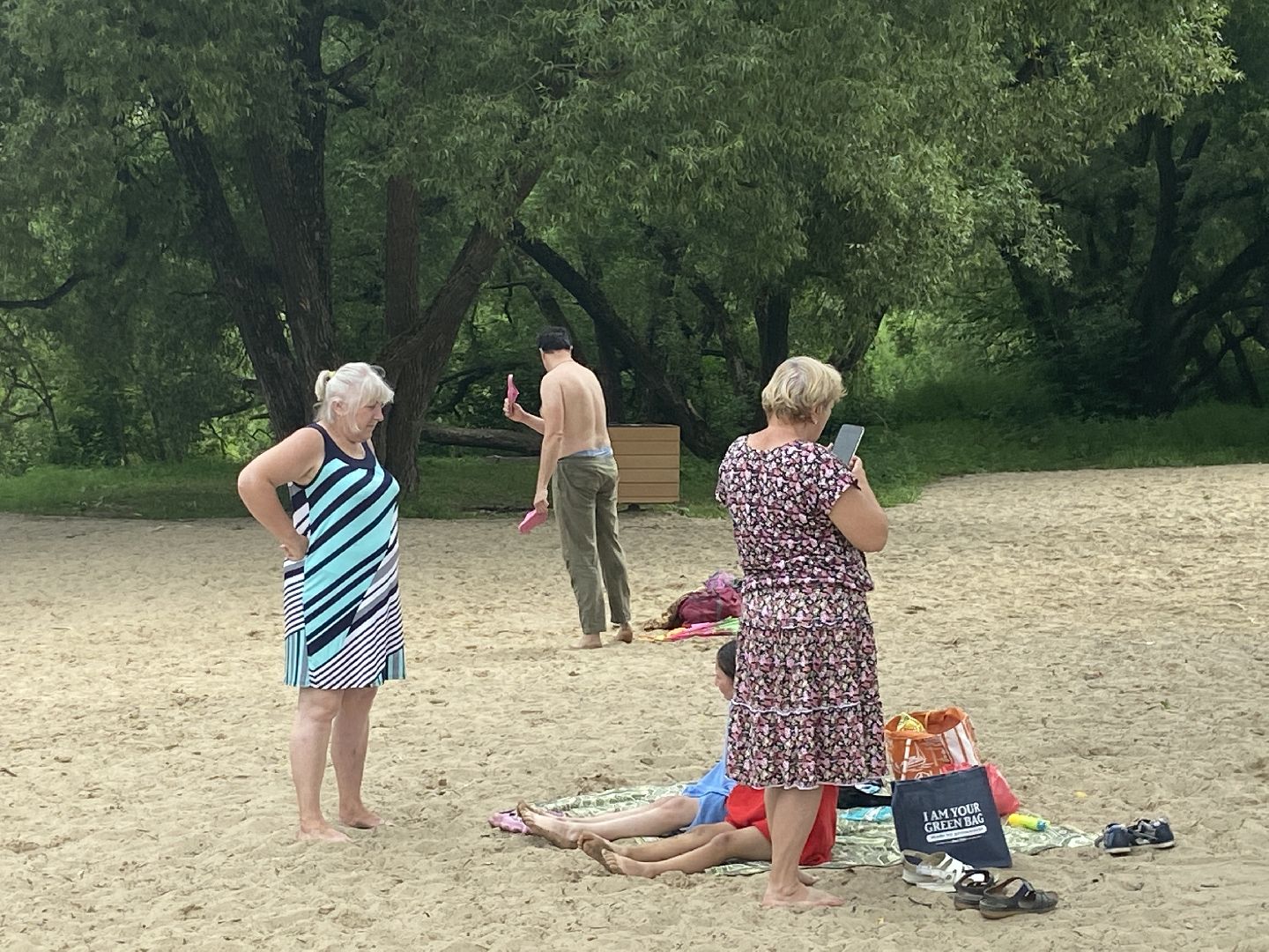 детский спорт, река,