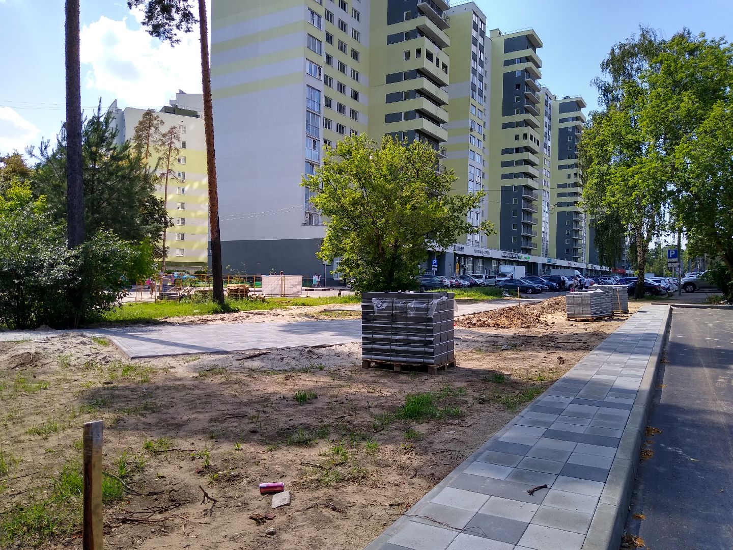 Раменское, благоустройство, сквер у платформы Фабричная