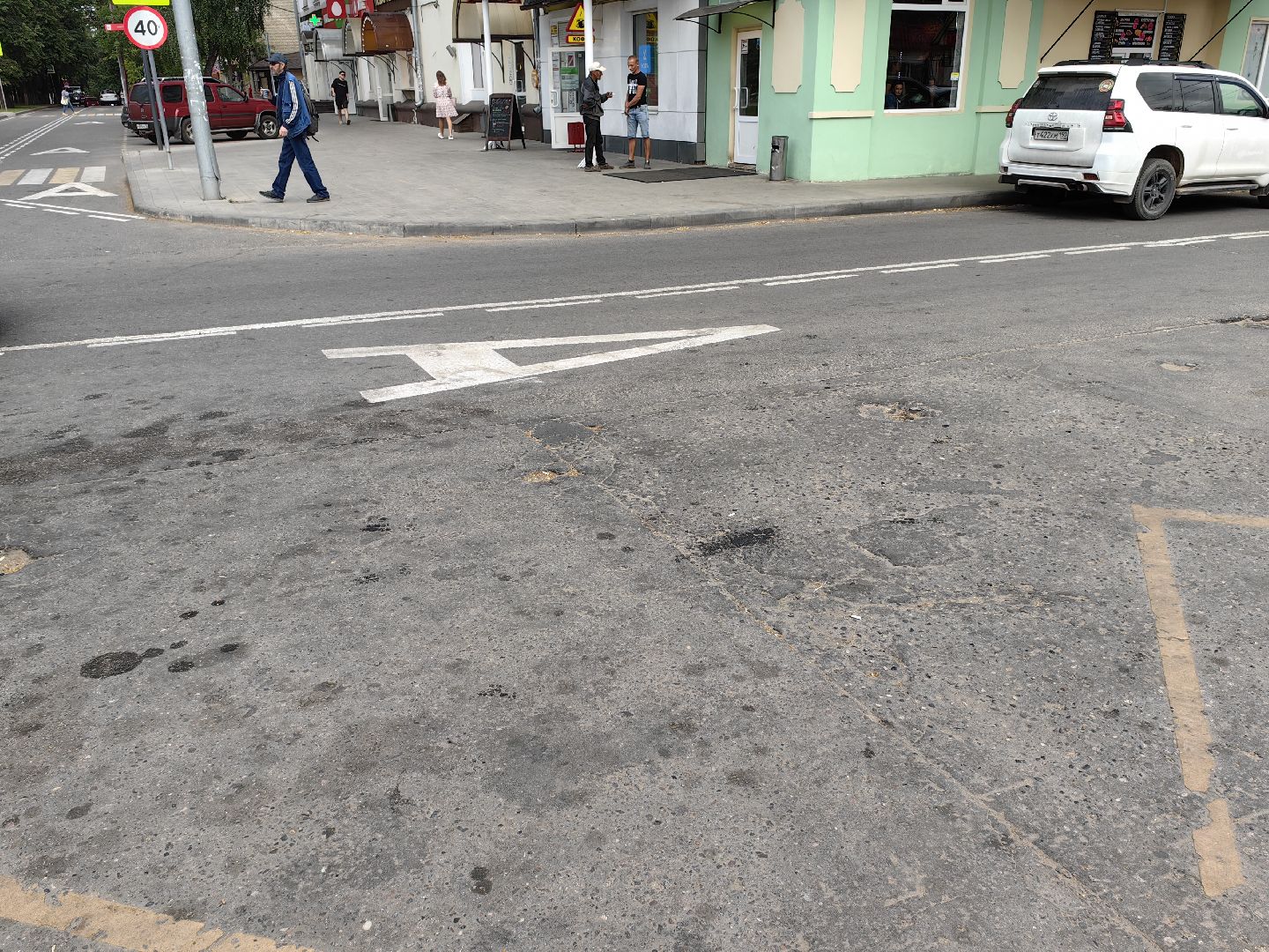 Дорога, разметка, автобус, остановка