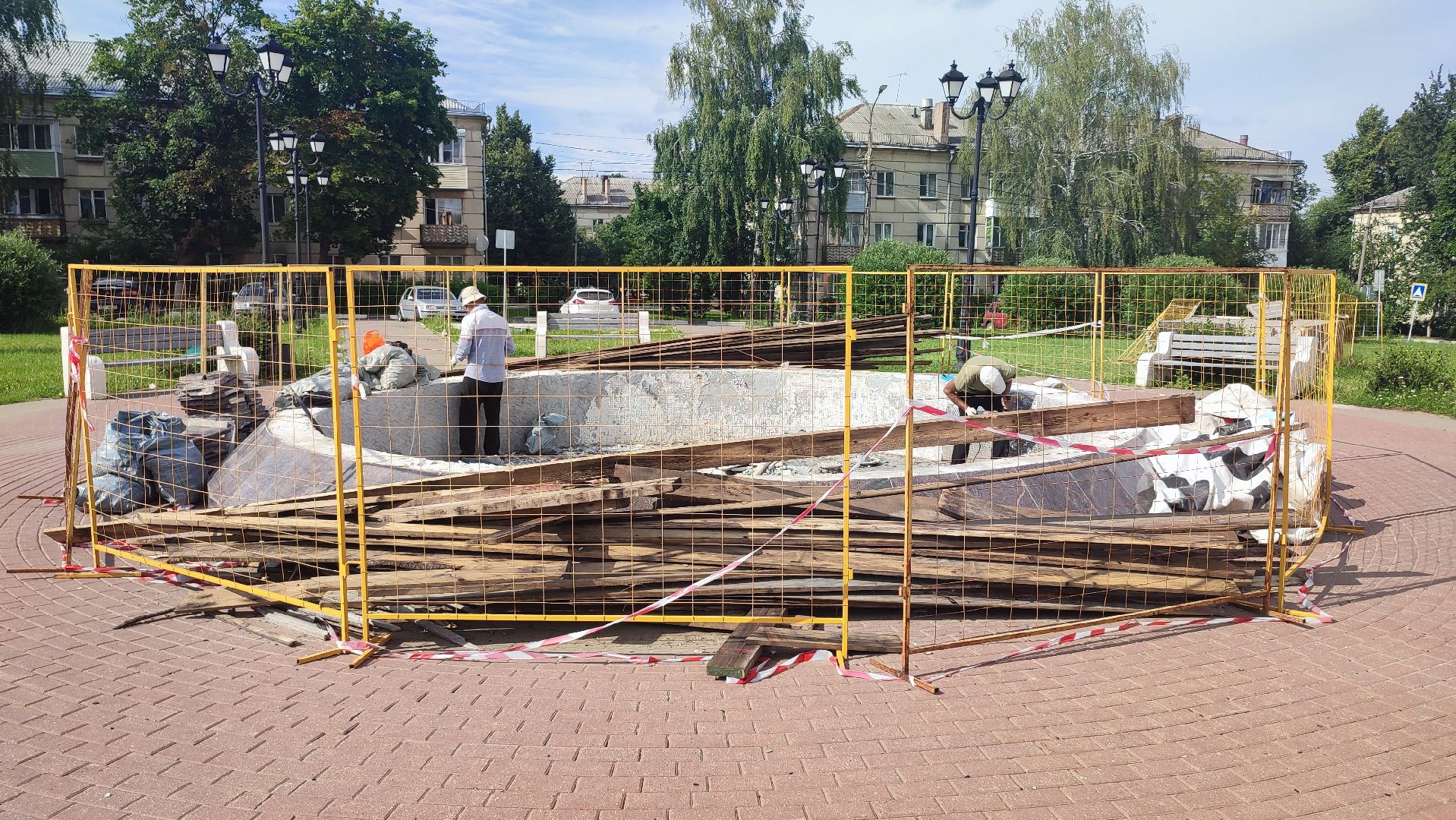 Кашира, фонтан, сквер им. Генерала Белова, благоустрйоство