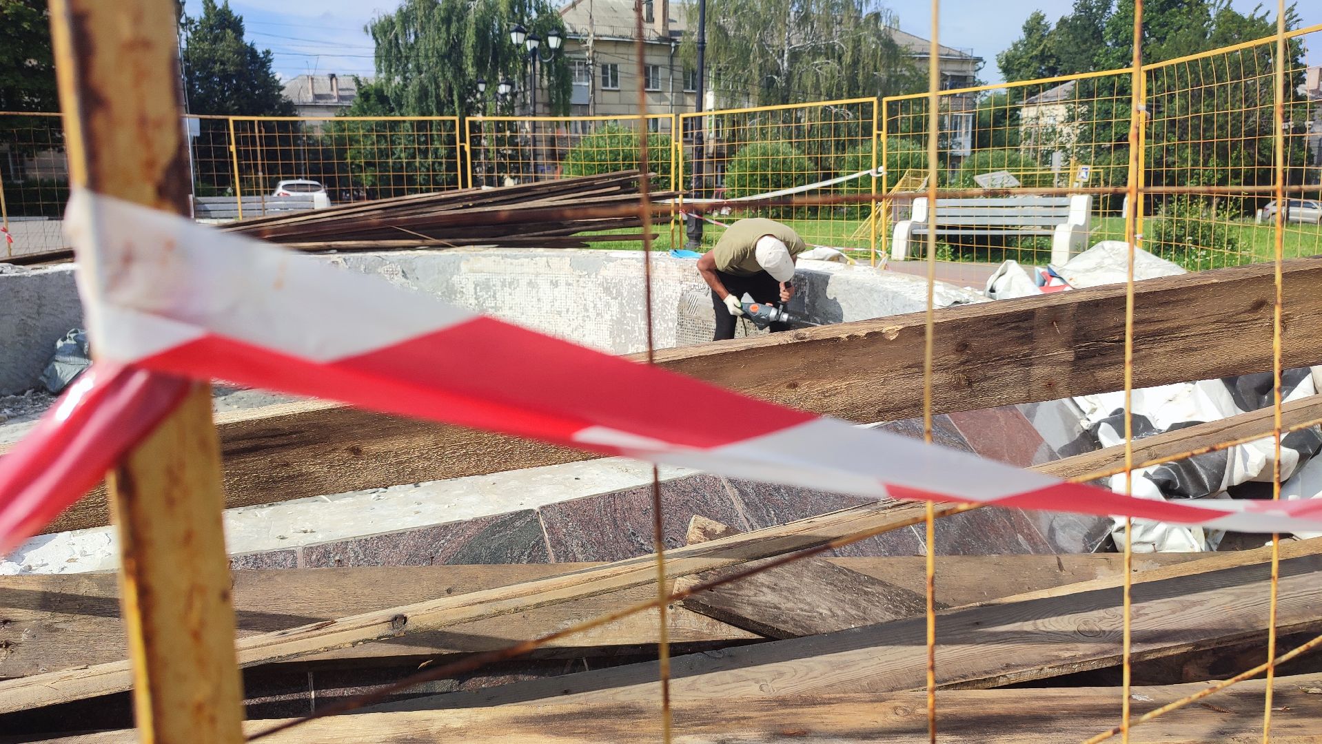 Кашира, фонтан, сквер им. Генерала Белова, благоустрйоство