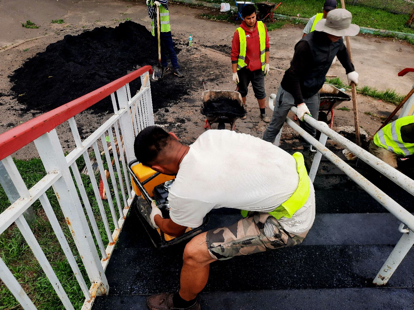 #Шатура, #пешеходный_мост, #ремонт_моста, #железная_дорога, #РЖД