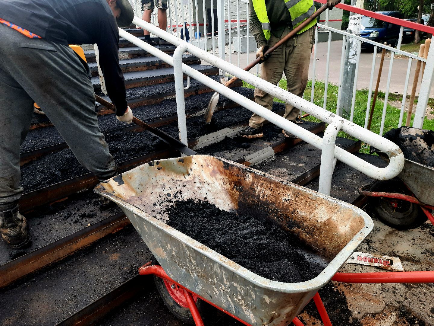 #Шатура, #пешеходный_мост, #ремонт_моста, #железная_дорога, #РЖД