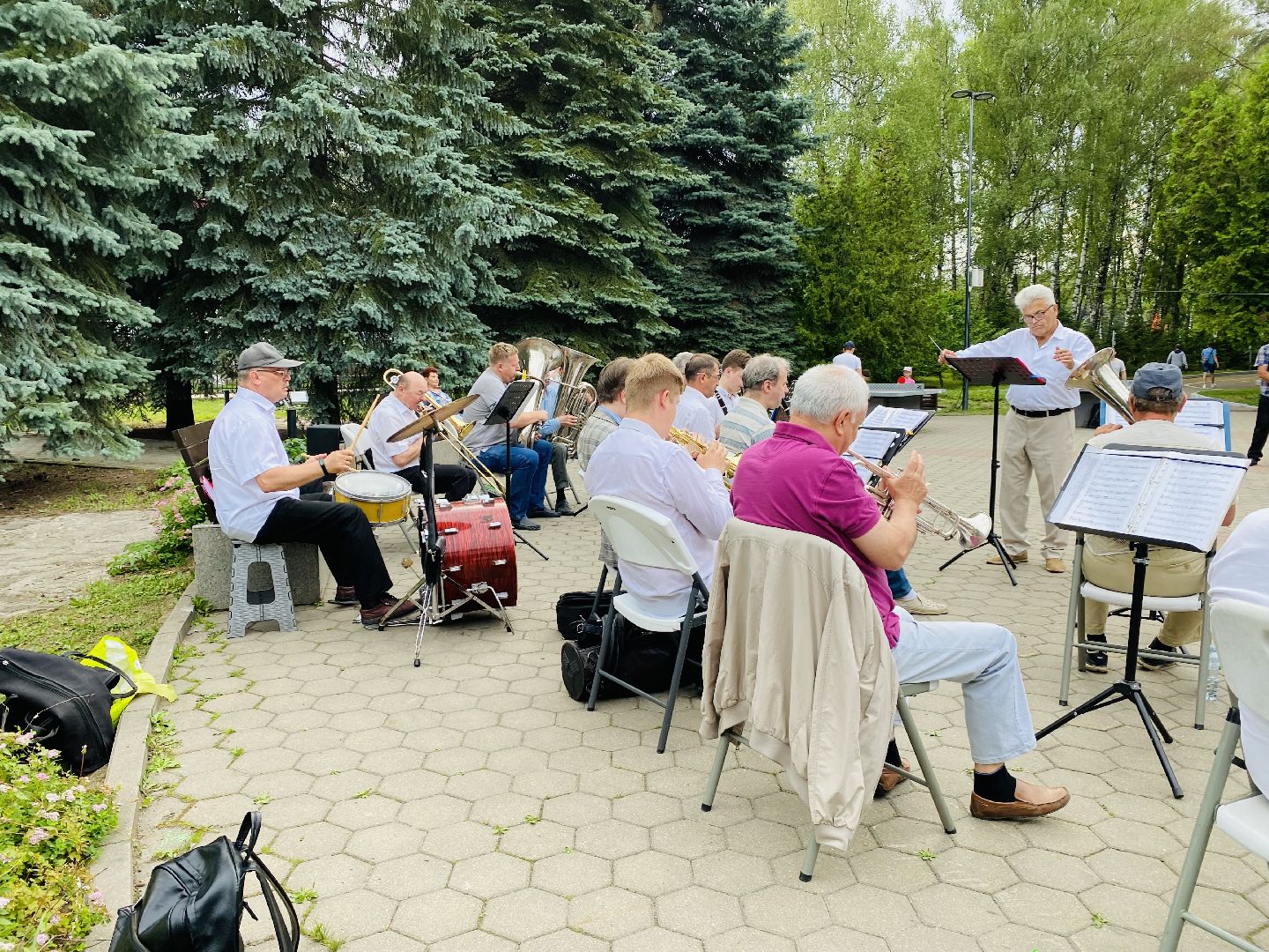 Домодедово, духовой оркестр, выступление, ретро танцы
