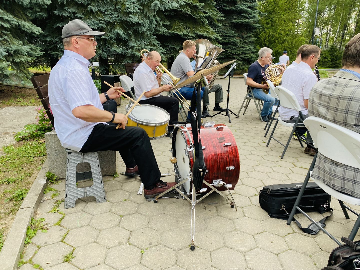 Домодедово, духовой оркестр, выступление, ретро танцы