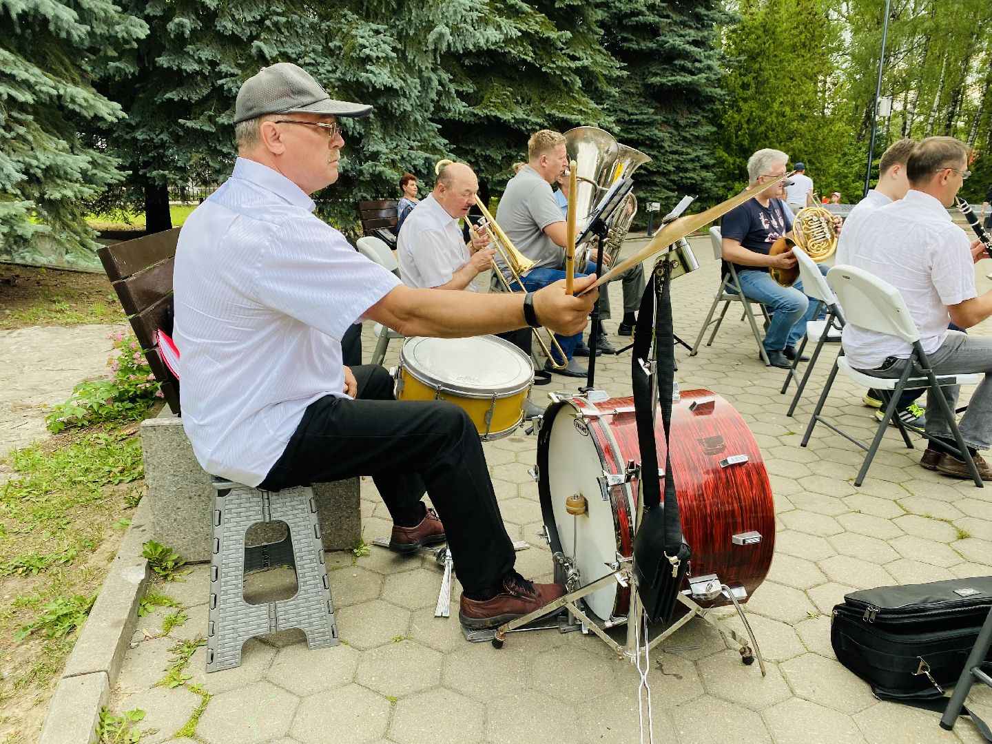 Домодедово, духовой оркестр, выступление, ретро танцы