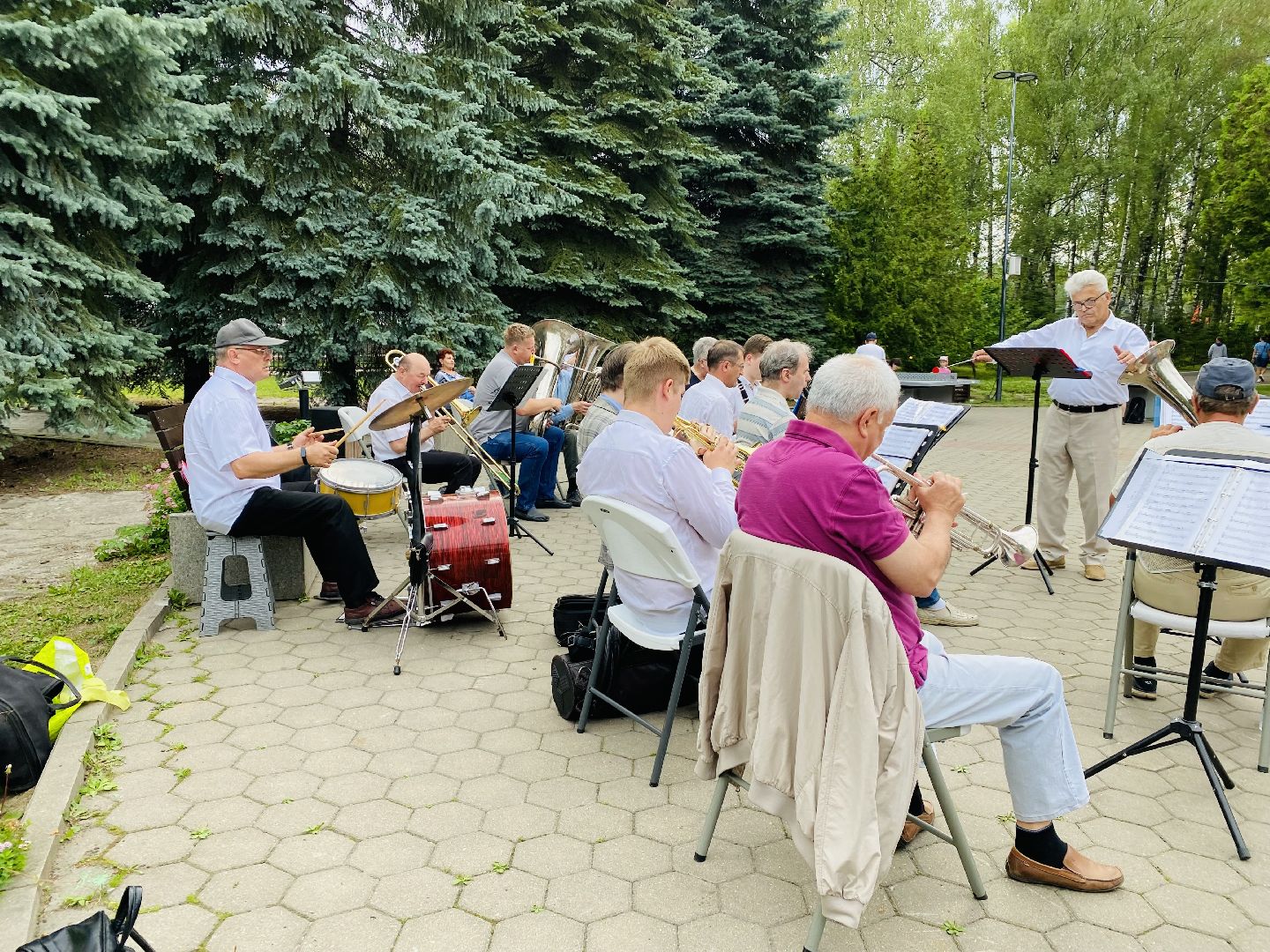 Домодедово, духовой оркестр, выступление, ретро танцы