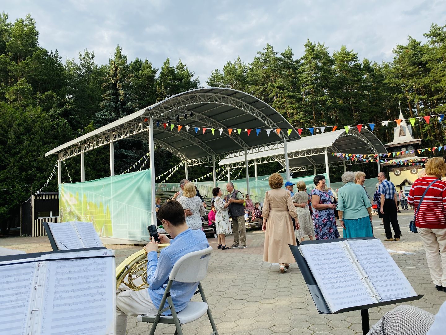 Домодедово, духовой оркестр, выступление, ретро танцы