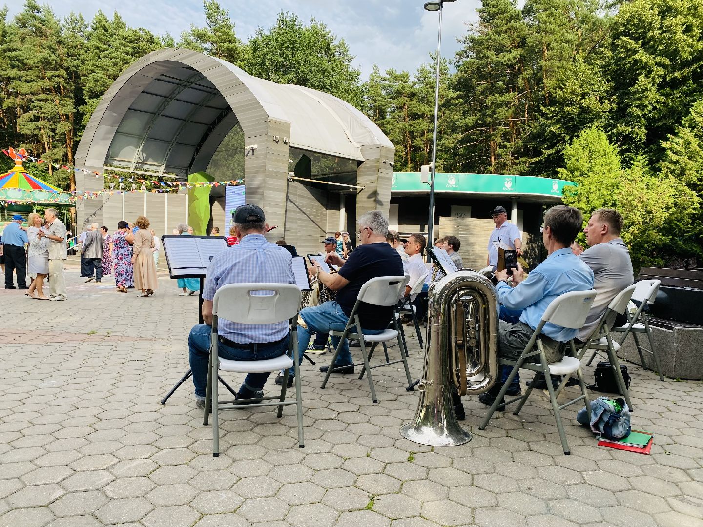 Домодедово, духовой оркестр, выступление, ретро танцы