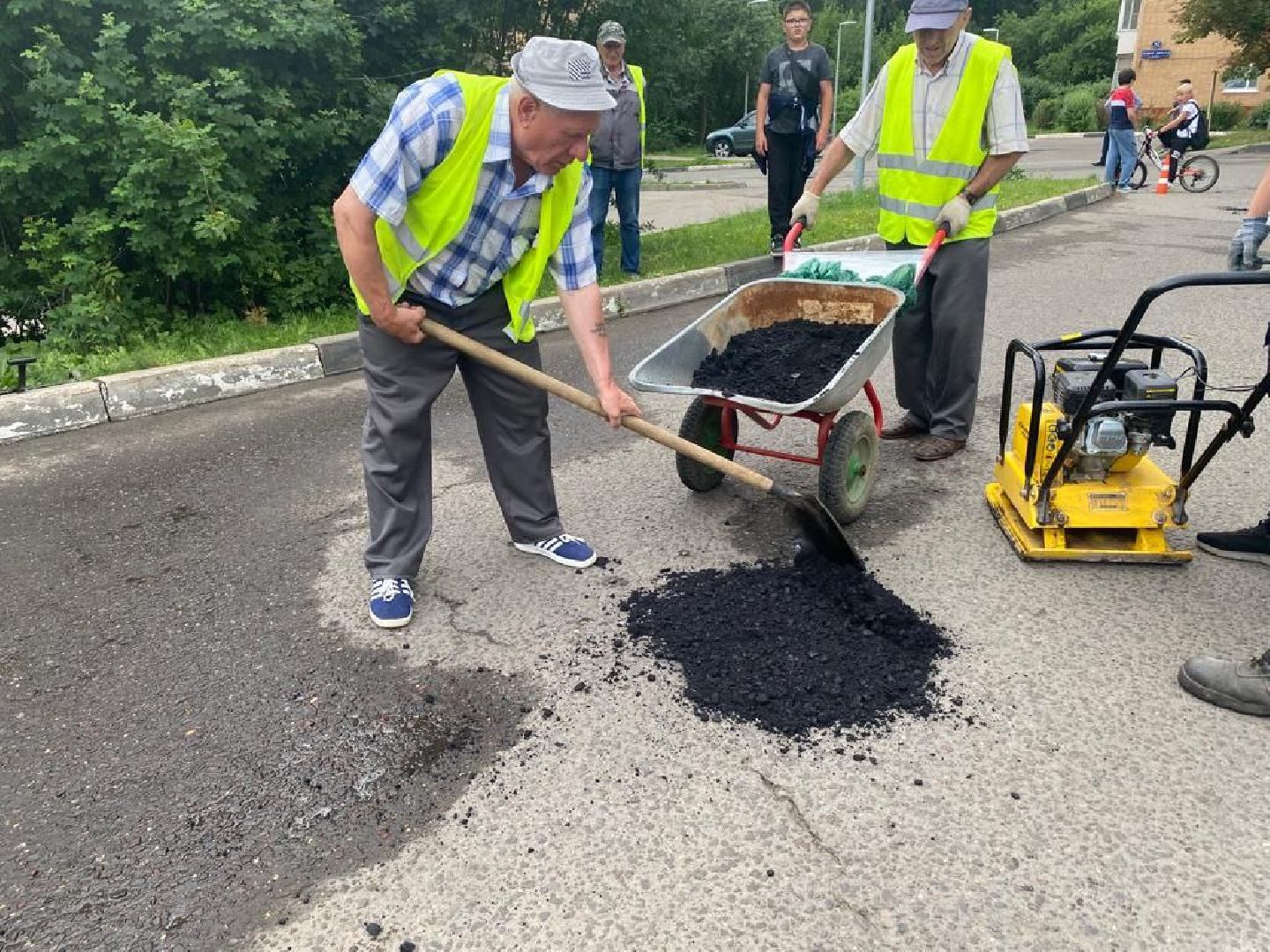 жкх; дороги; ремонт; ямочный ремонт; горки ленинские